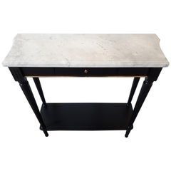French Louis XVI Style Console Marble Top
