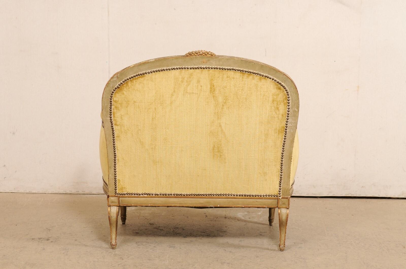 French Louis XVI Style Cut-Velvet Marquise For Sale 4