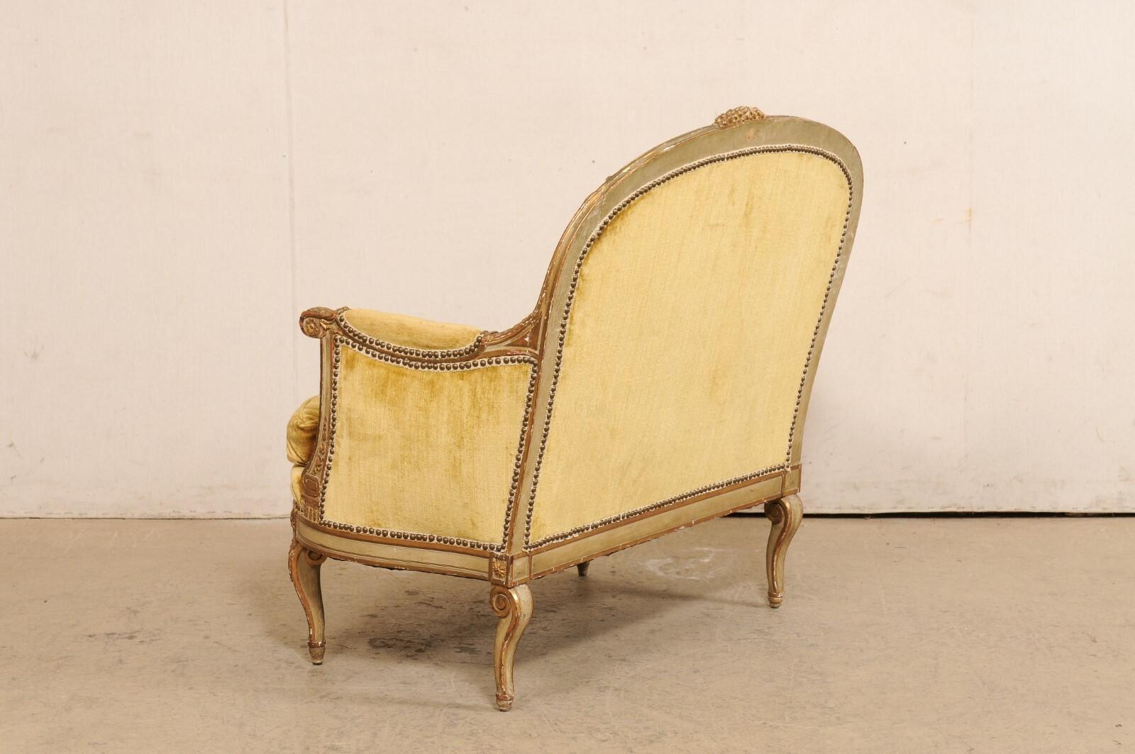 French Louis XVI Style Cut-Velvet Marquise For Sale 5
