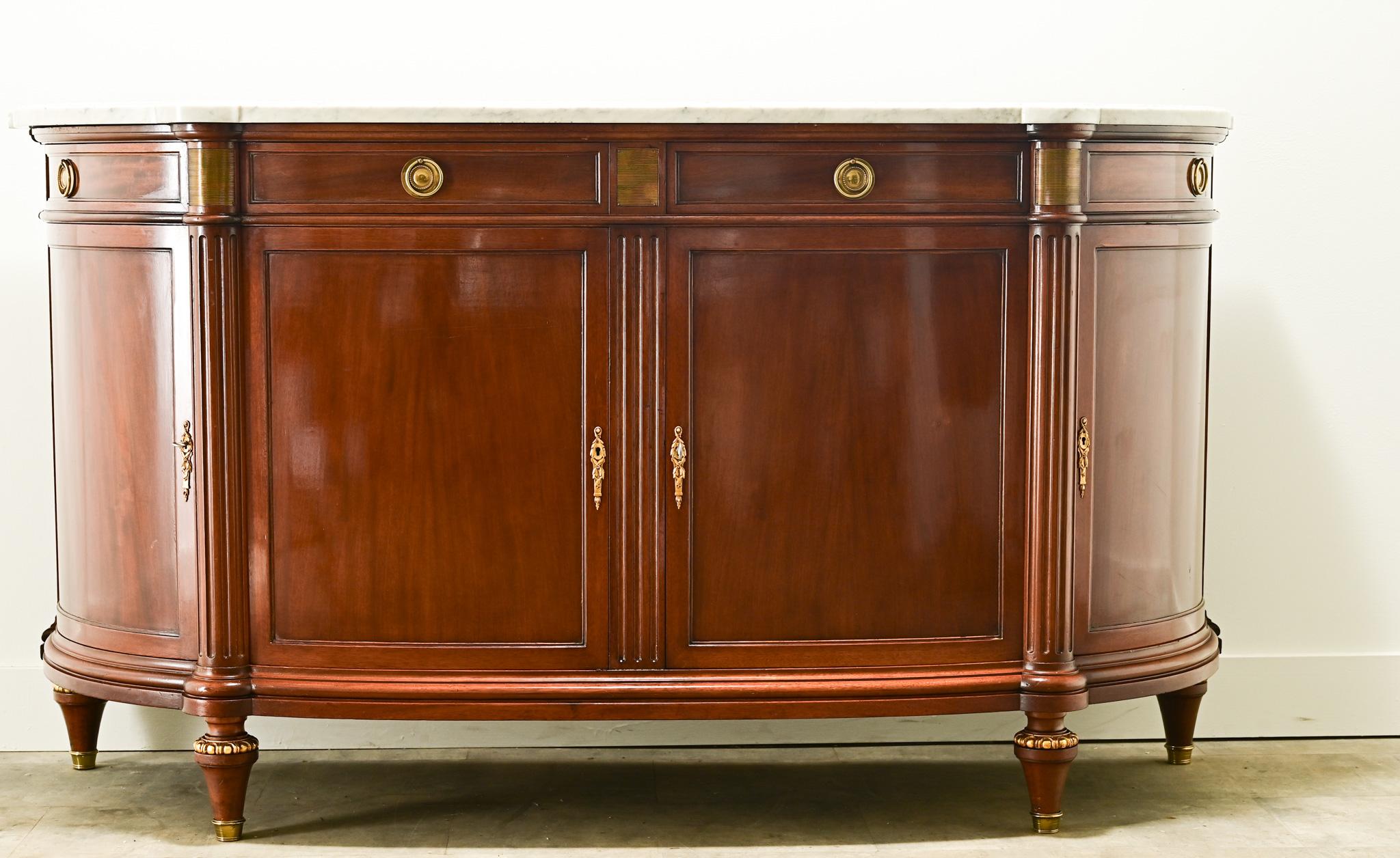 French Louis XVI Style Demilune Enfilade For Sale 6