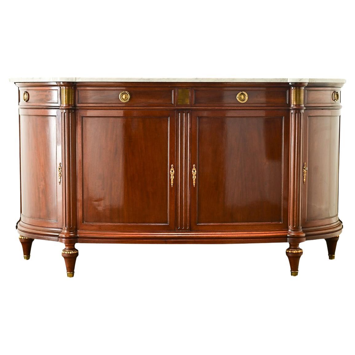 French Louis XVI Style Demilune Enfilade For Sale