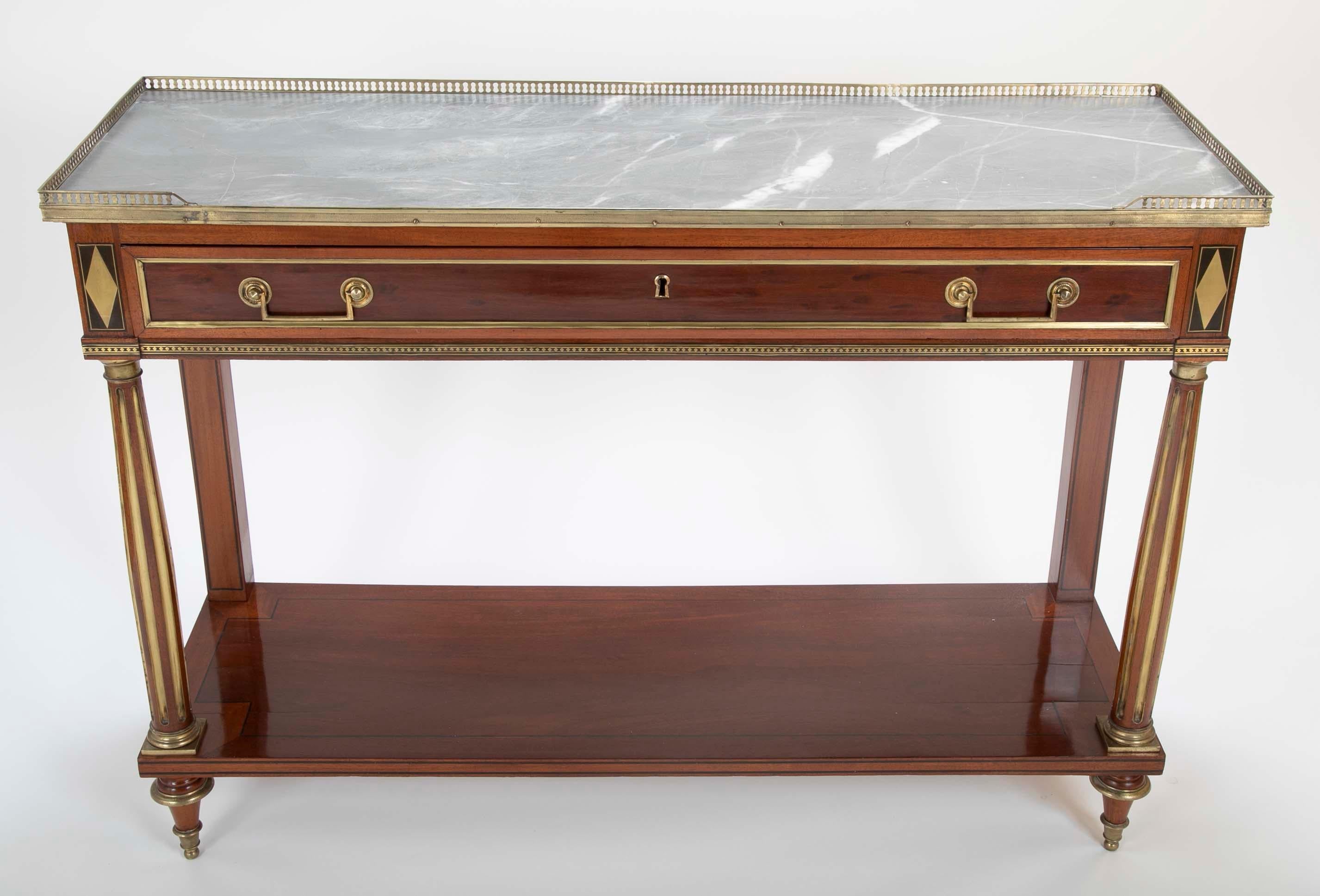 French Louis XVI Style Desserte Table   For Sale 1