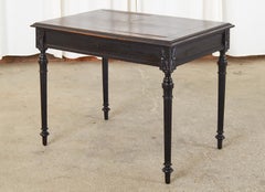 French Louis XVI Style Diminutive Ebonized Writing Table