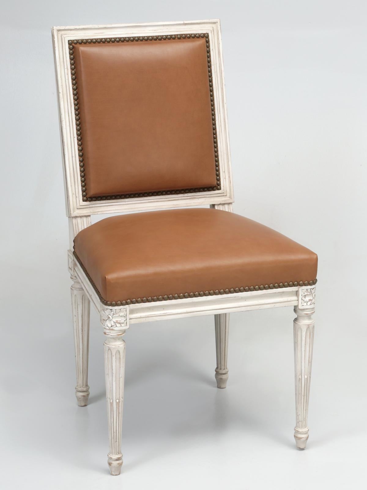 French Louis XVI Style Dining Chairs Handmade in France to Our Specifications 6