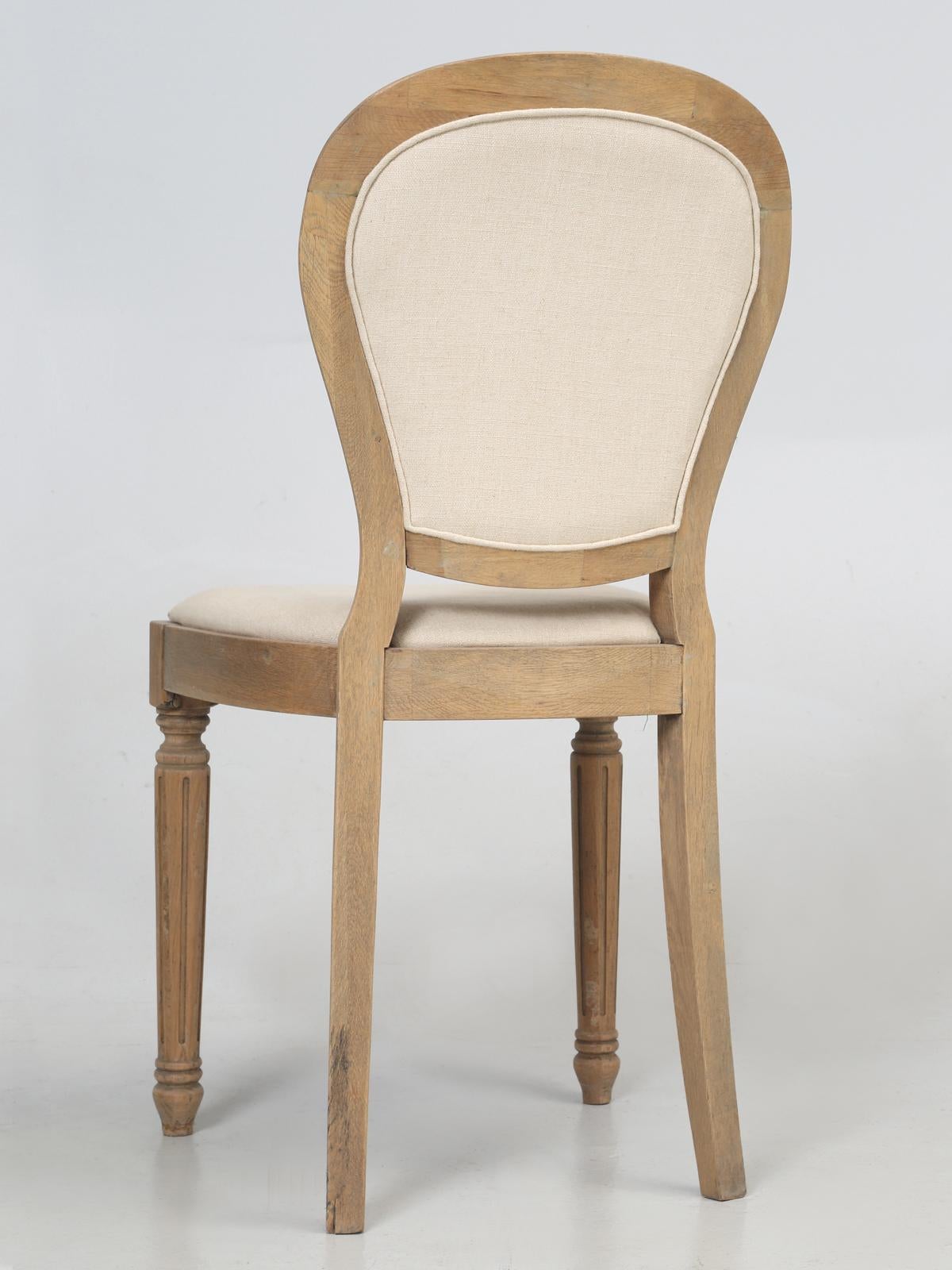 French Louis XVI Style Dining Chairs in White Oak, Set of 8 10