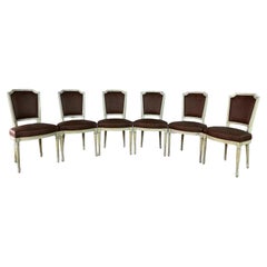 French Louis XVI Style Dining Chairs, Reupholstered – Set of 6