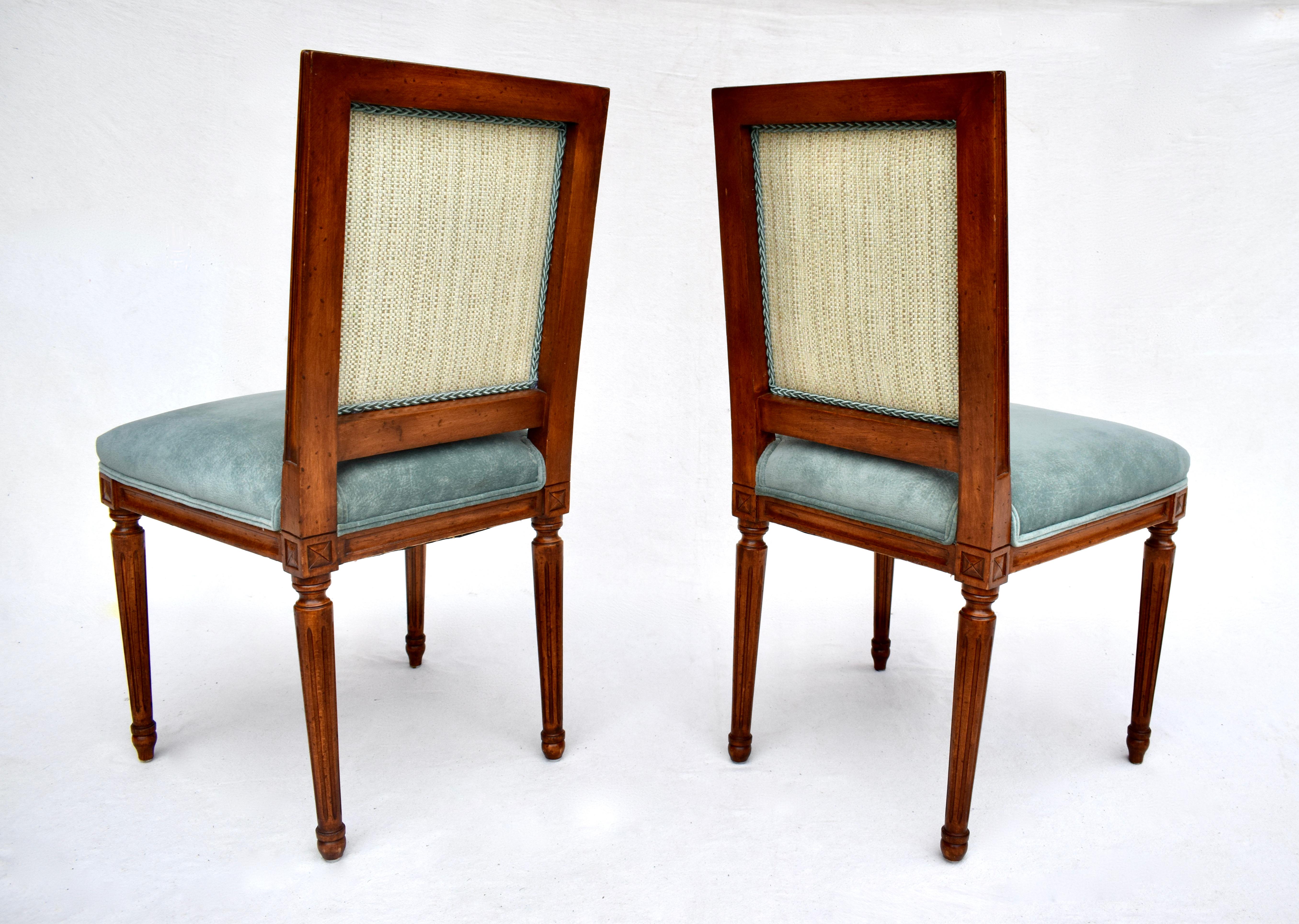French Louis XVI Style Dining Chairs Set of 8 6