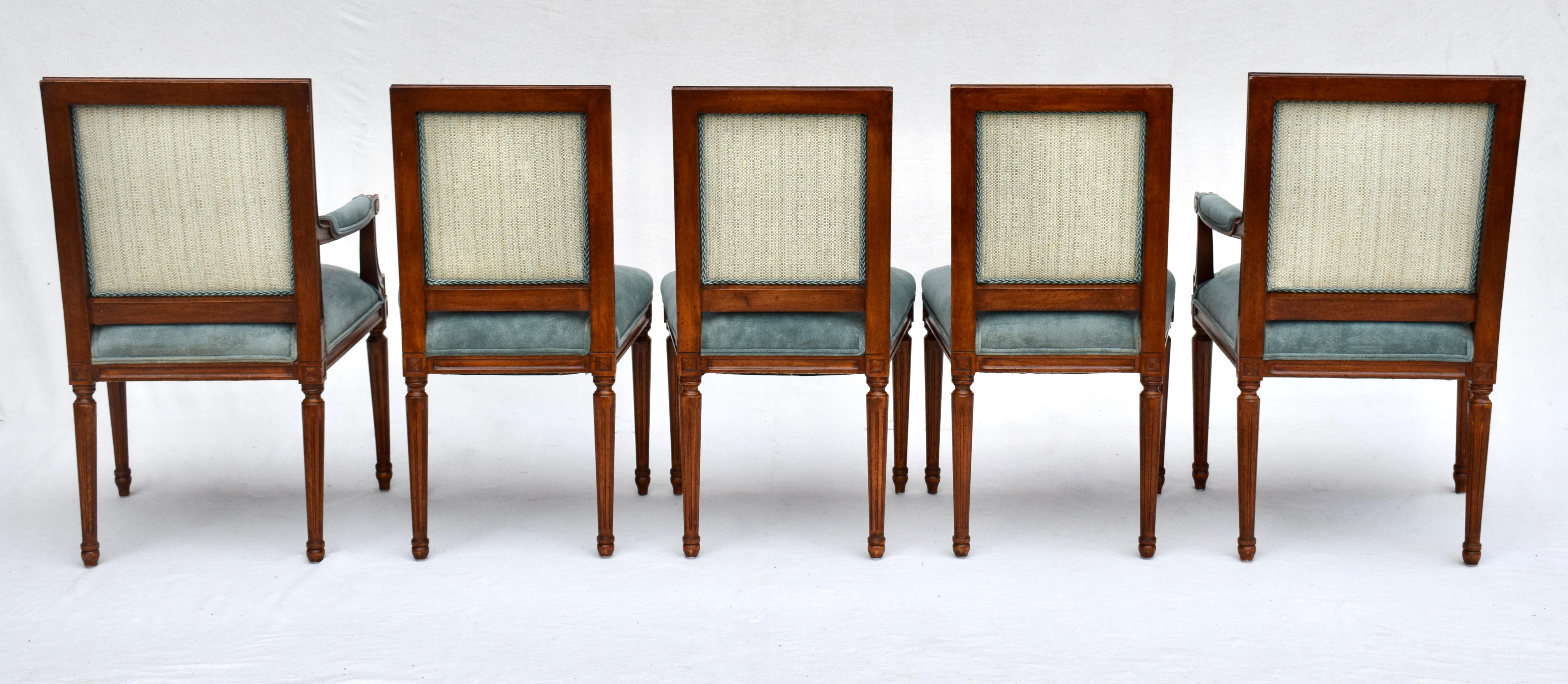 French Louis XVI Style Dining Chairs Set of 8 1