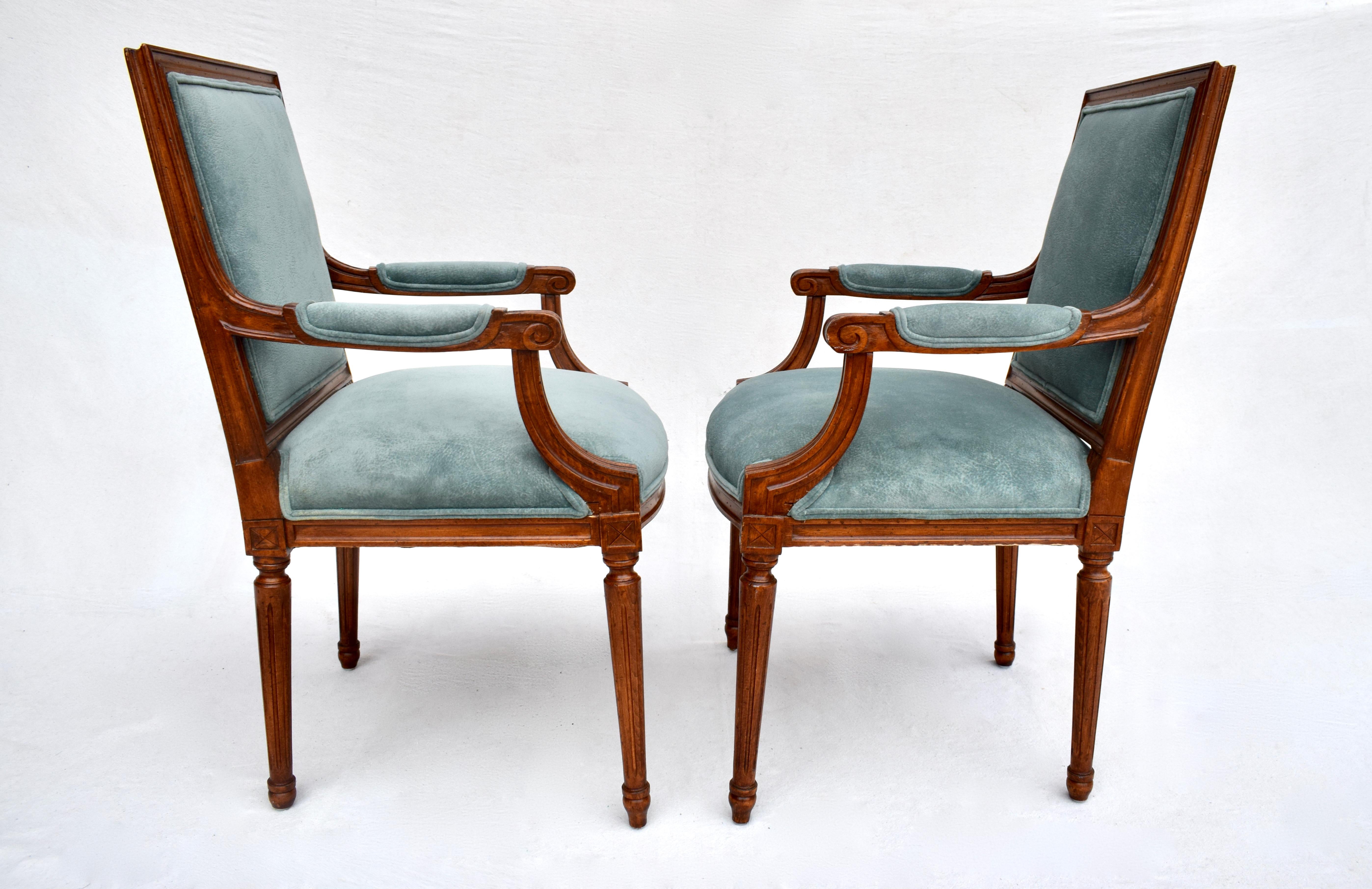 French Louis XVI Style Dining Chairs Set of 8 4