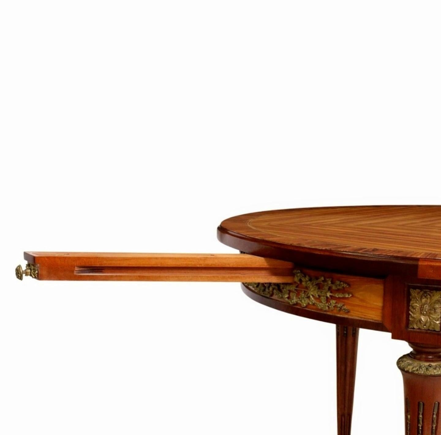 Rosewood French Louis XVI Style Dining Table in the Manner of Jean-Pierre Ehalt