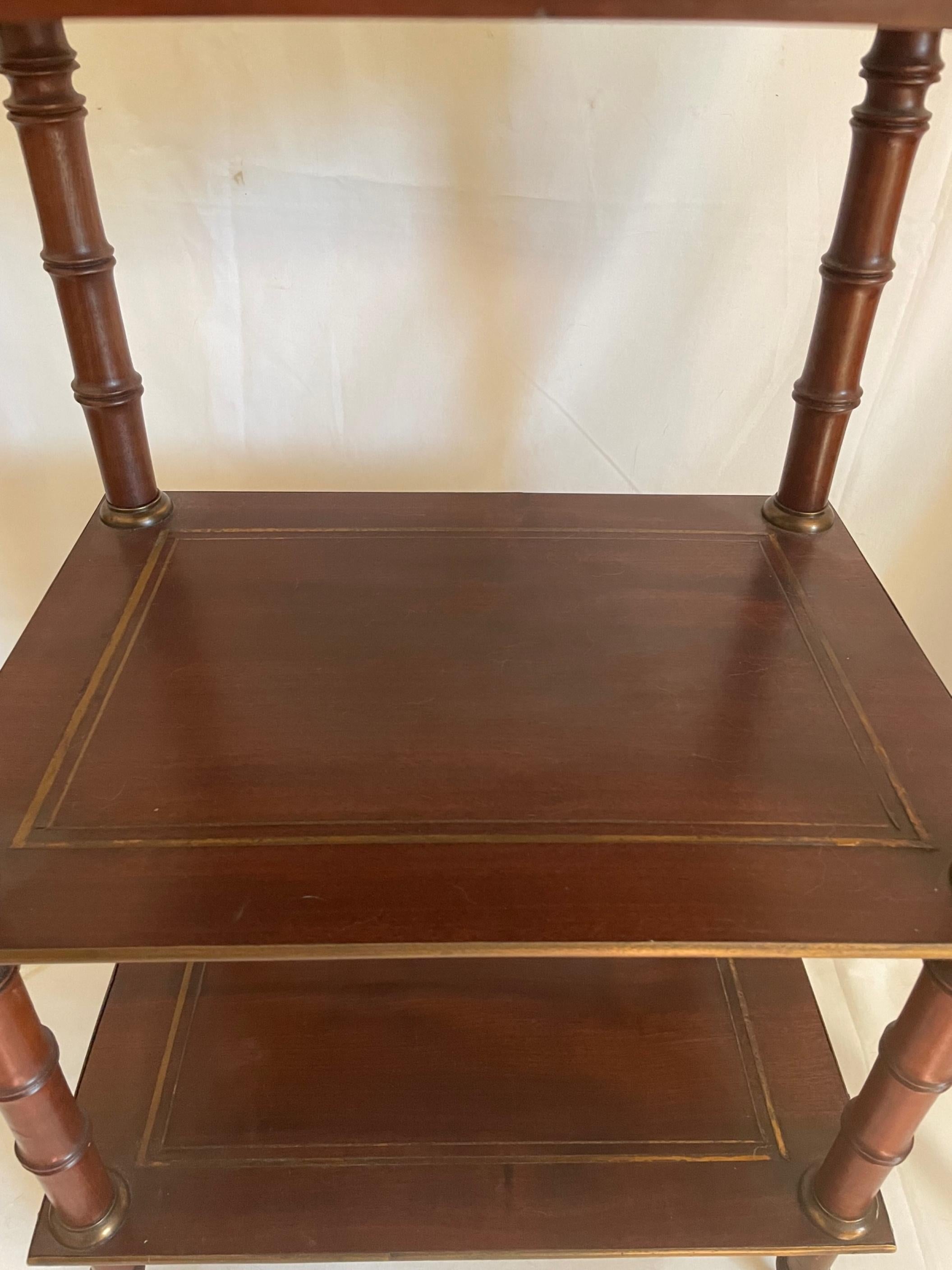 19th Century French Louis XVI Style Directoire Mahogany Etagere Side Table