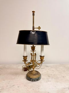 French Louis XVI Style Dore Bronze Bouillotte Lamp