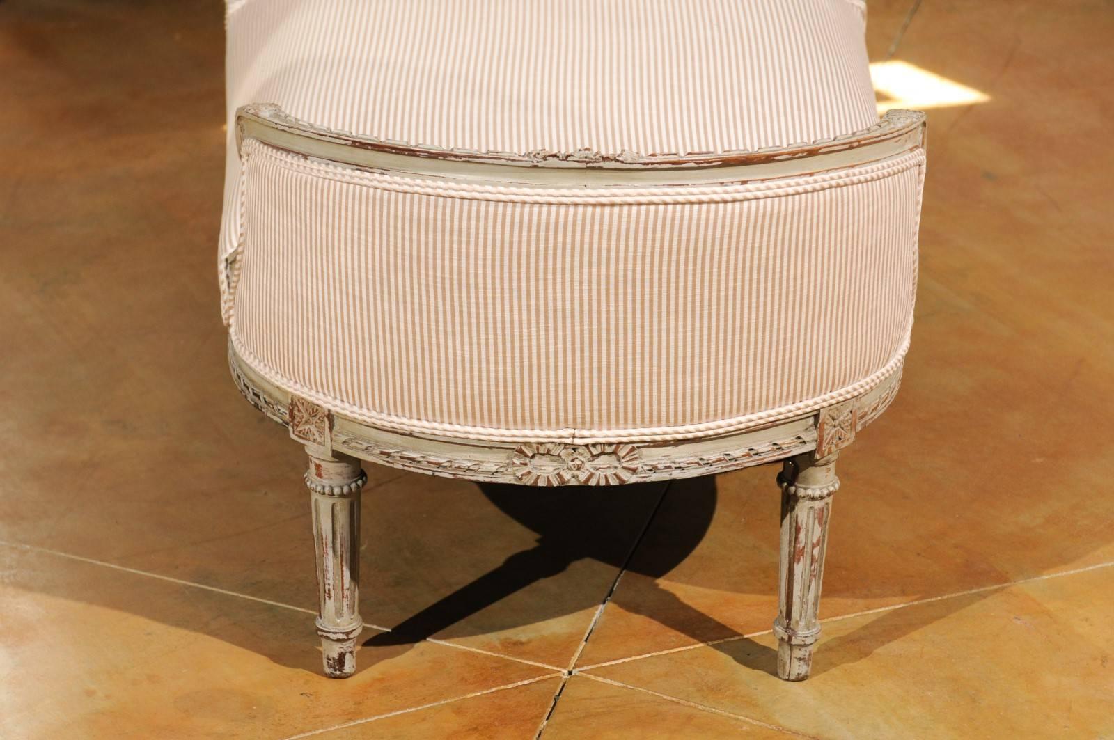 French Louis XVI Style Duchesse en Bateau with Twisted Ribbon, 19th Century In Good Condition In Atlanta, GA