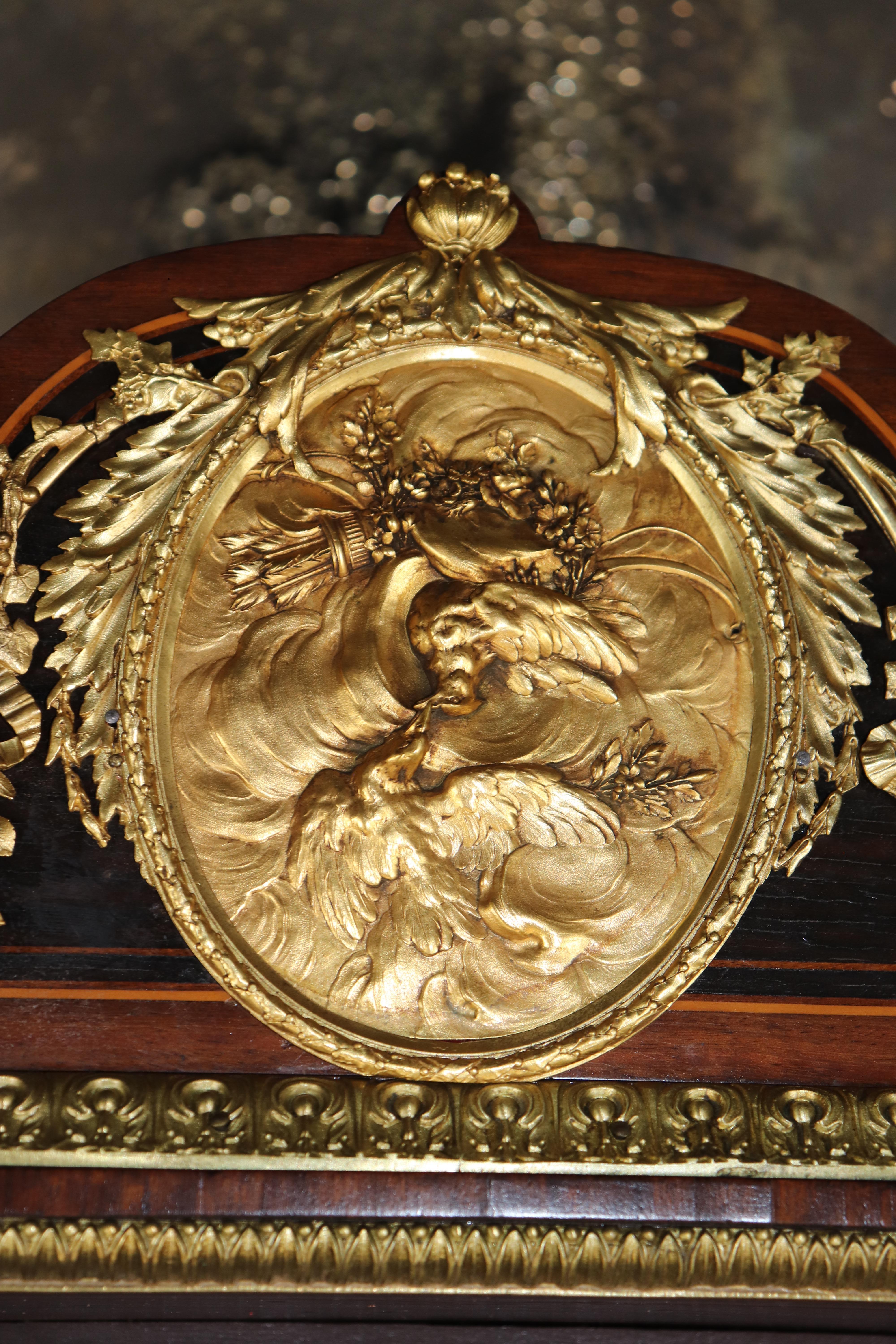 Cabinet de style Louis XVI en bronze et ébonite avec plaques de porcelaine Att Roulin en vente 12