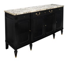 French Louis XVI Style Ebonized Buffet