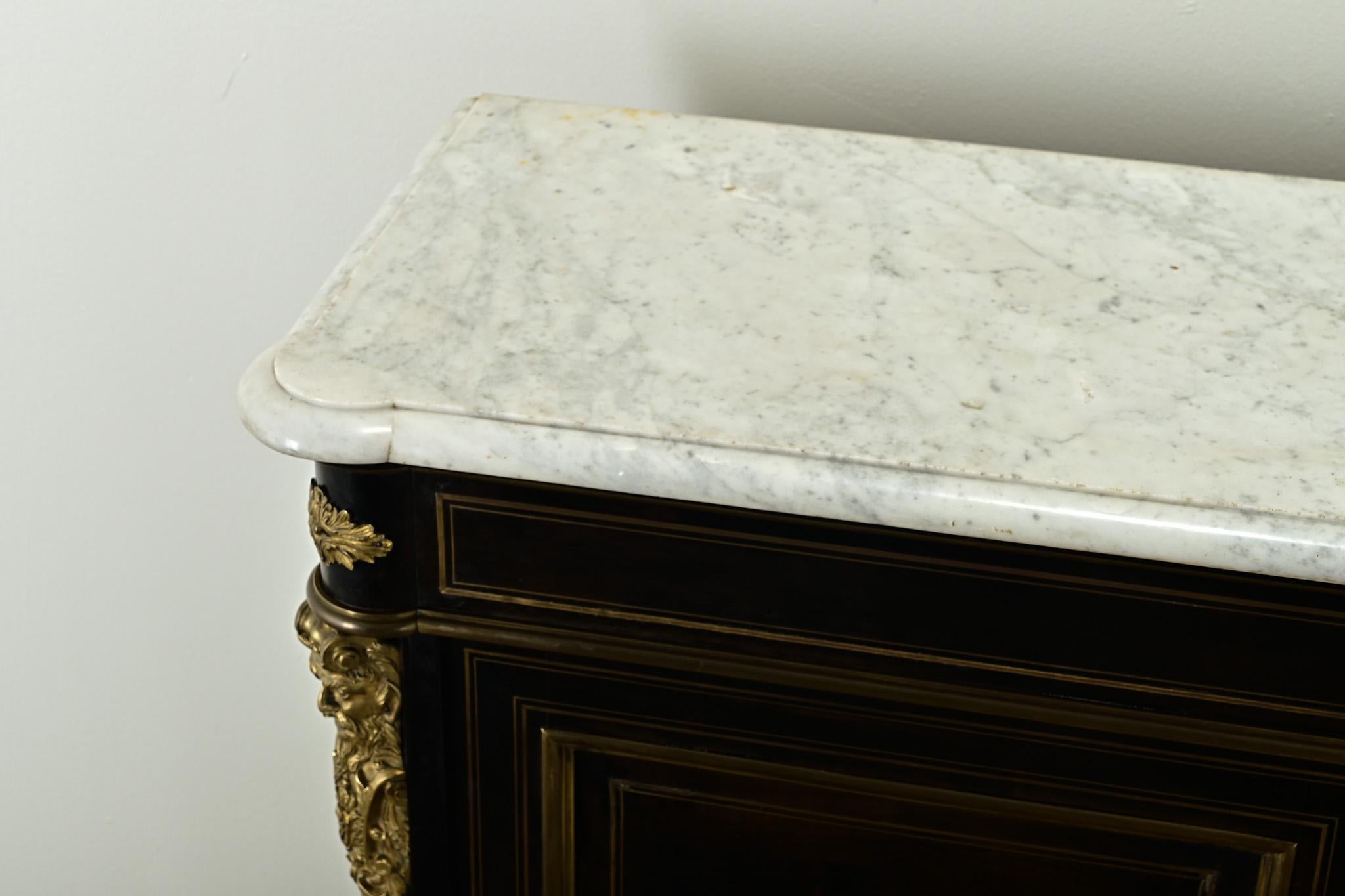 French Louis XVI Style Ebonized Buffet 2