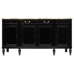 French Louis XVI Style Ebonized Buffet