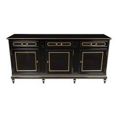 French Louis XVI Style Ebonized Color Finish Buffet