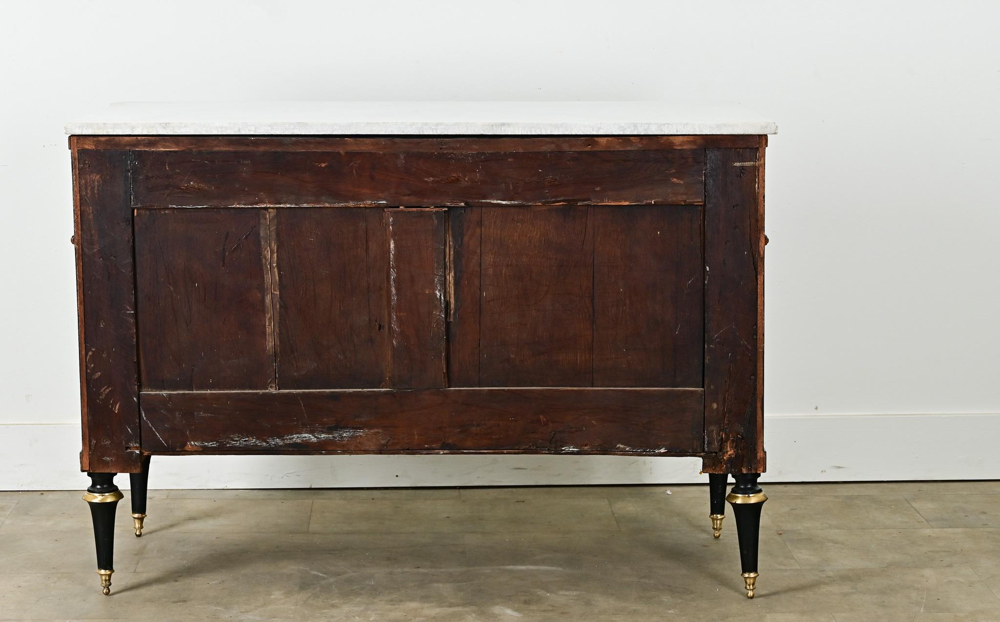 French Louis XVI Style Ebonized Commode 6