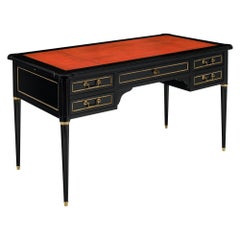 French Louis XVI Style Ebonized Desk