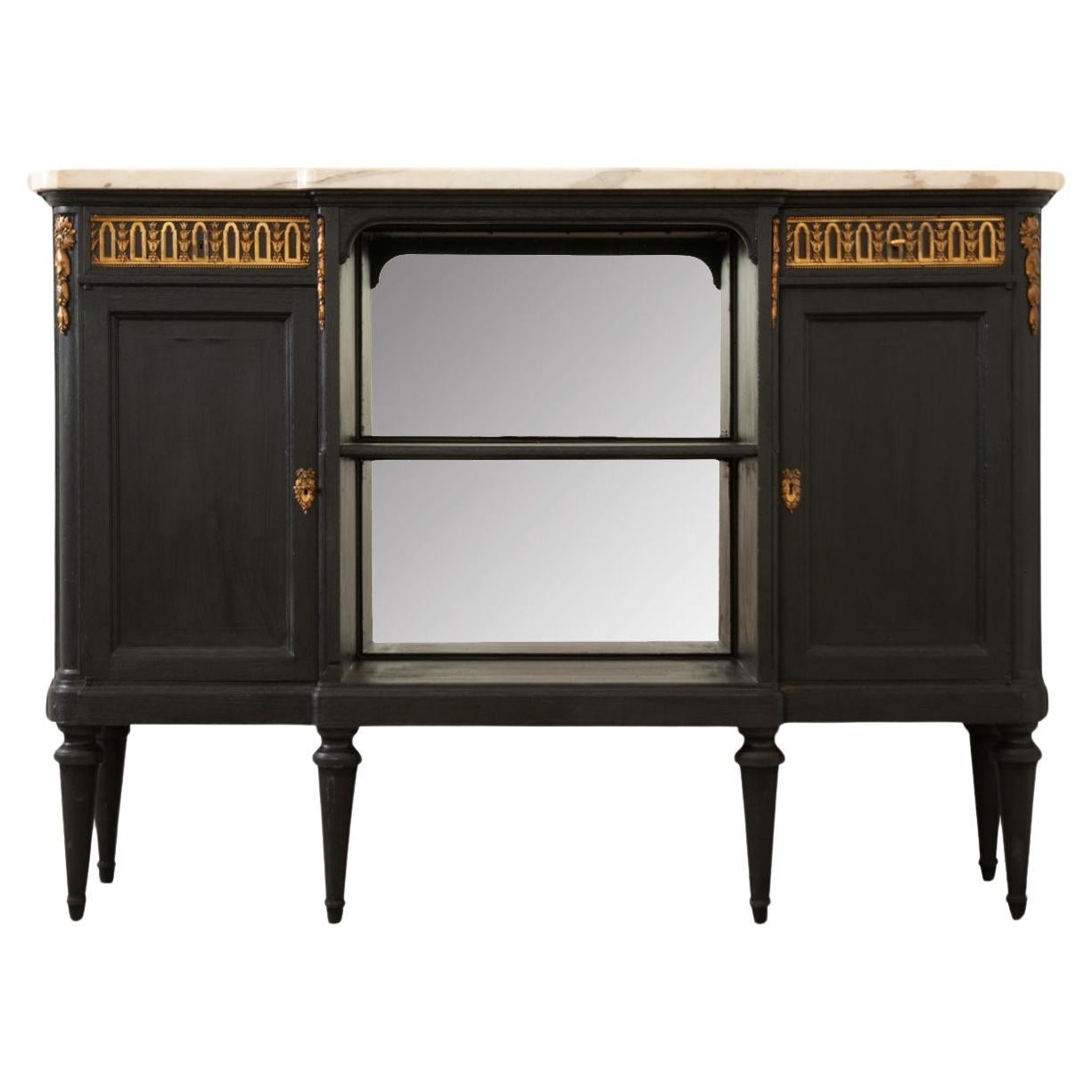 French Louis XVI Style Ebonized Desserte