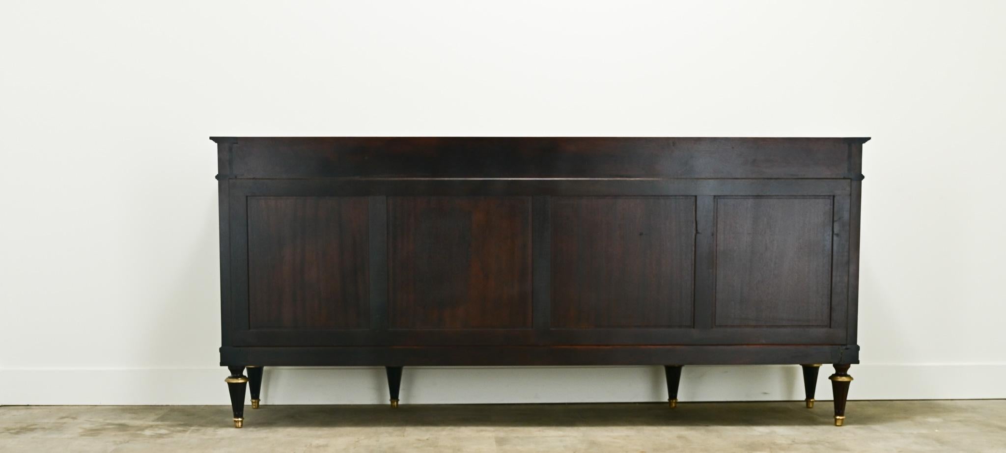 French Louis XVI Style Ebonized Mahogany Enfilade For Sale 5