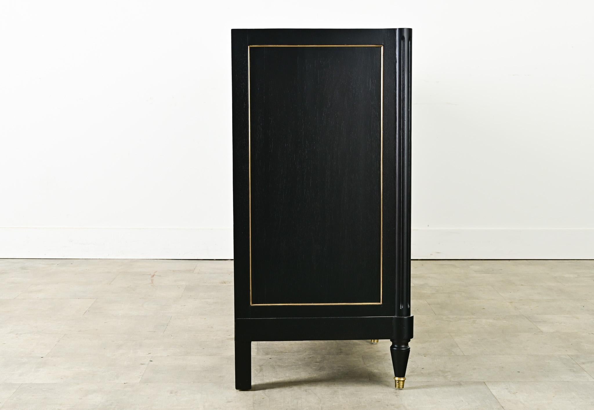 Französische Enfilade im Louis-XVI.-Stil, ebonisiert und aus Marmor im Angebot 10