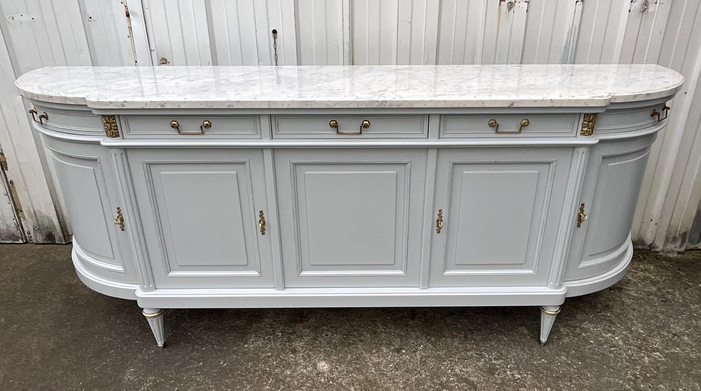French Louis XVI Style Enfilade Early 20th In Good Condition In SAINT-CLÉMENT-DE-LA-PLACE, FR