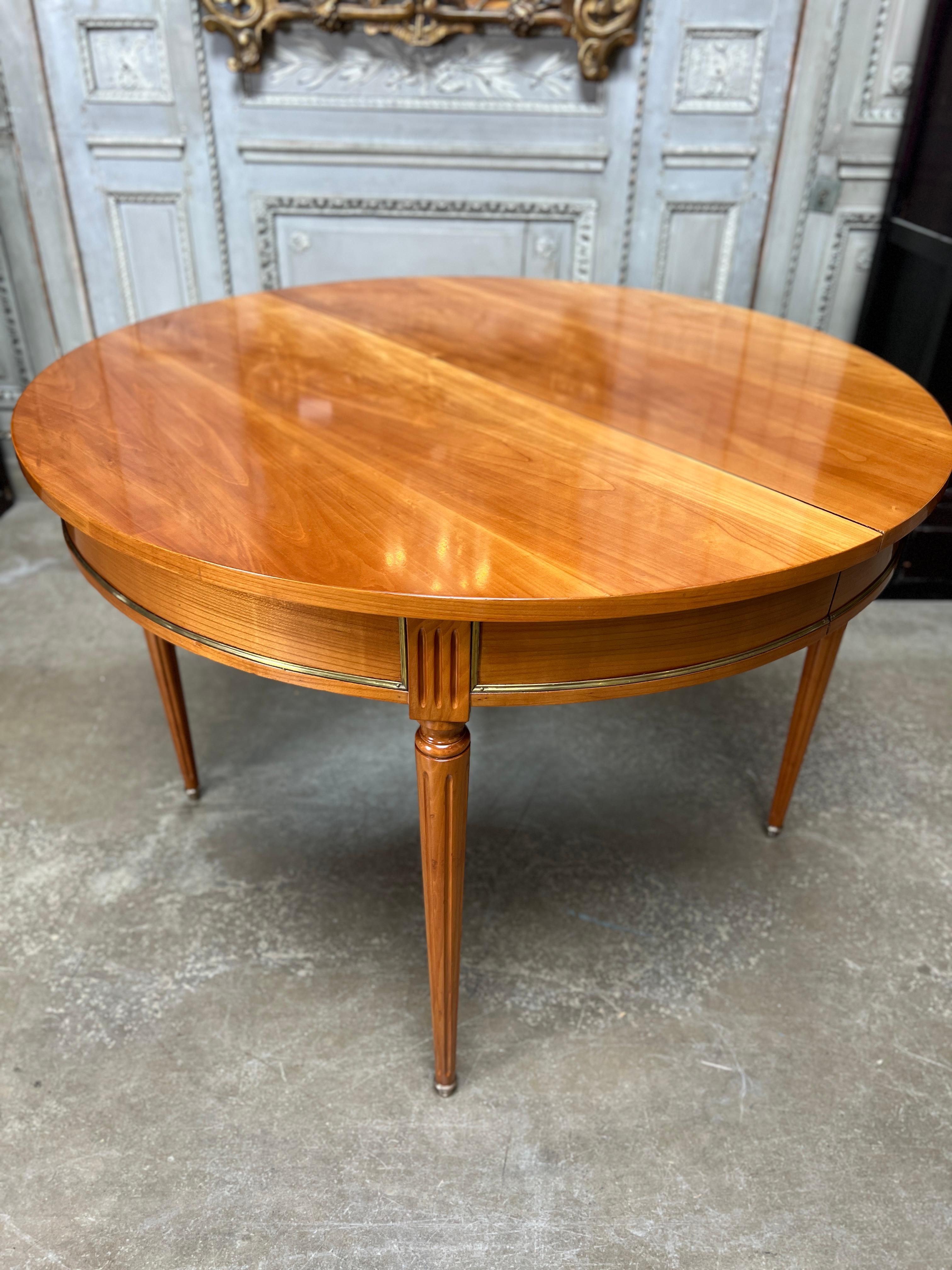 French Louis XVI Style Extension Cherrywood Dining Table 8