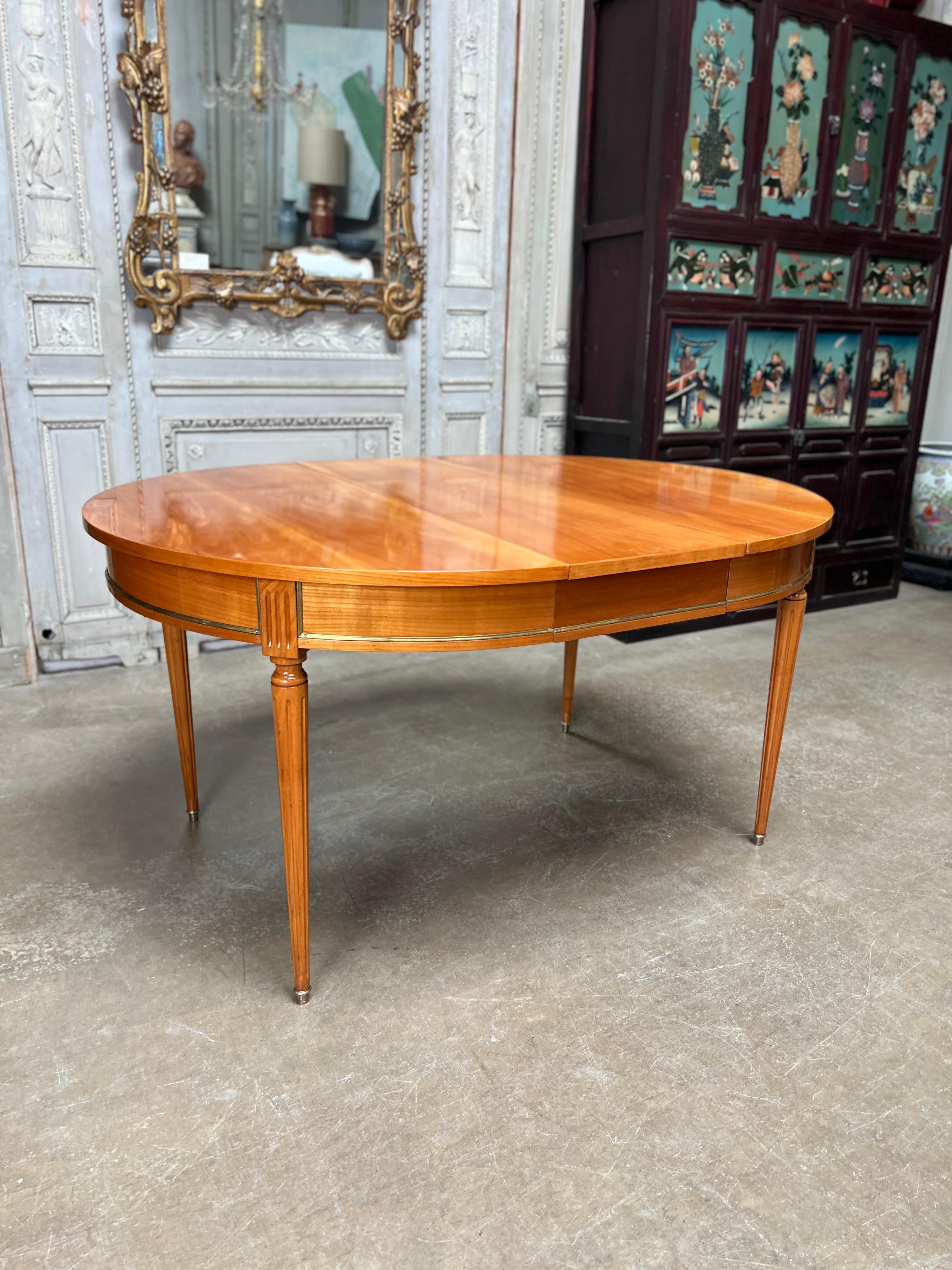 French Louis XVI Style Extension Cherrywood Dining Table 10
