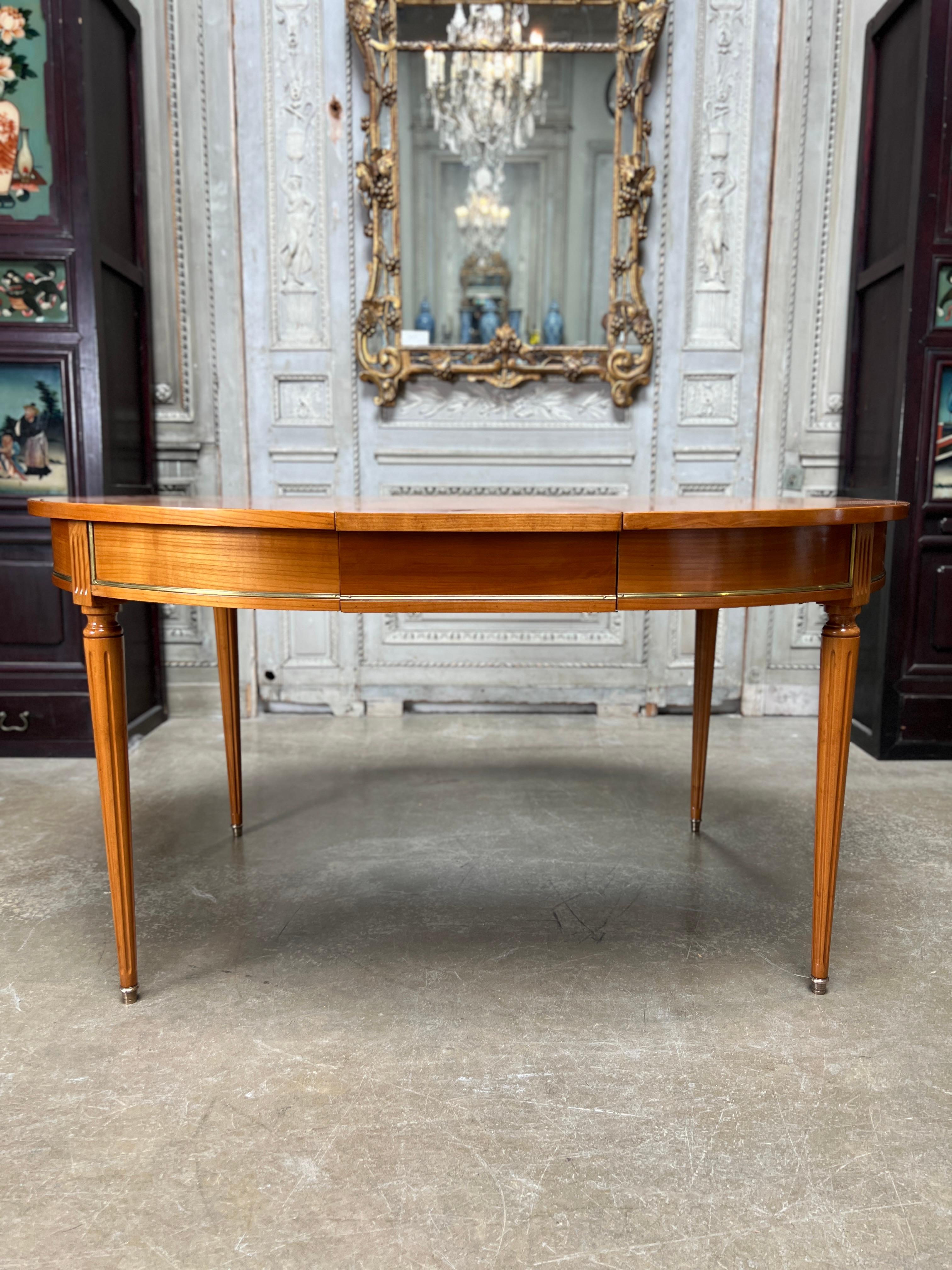 French Louis XVI Style Extension Cherrywood Dining Table 11