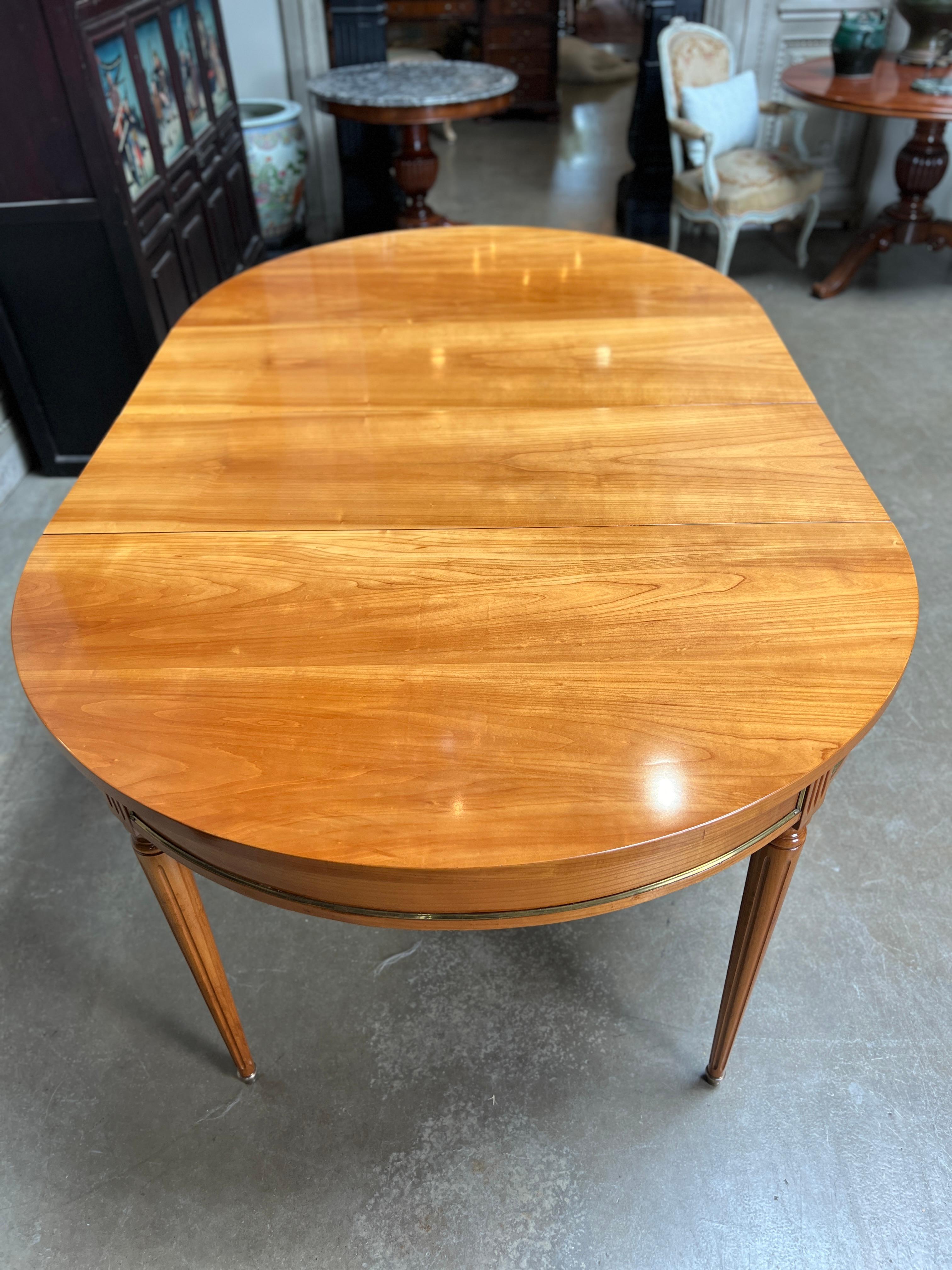 French Louis XVI Style Extension Cherrywood Dining Table 13