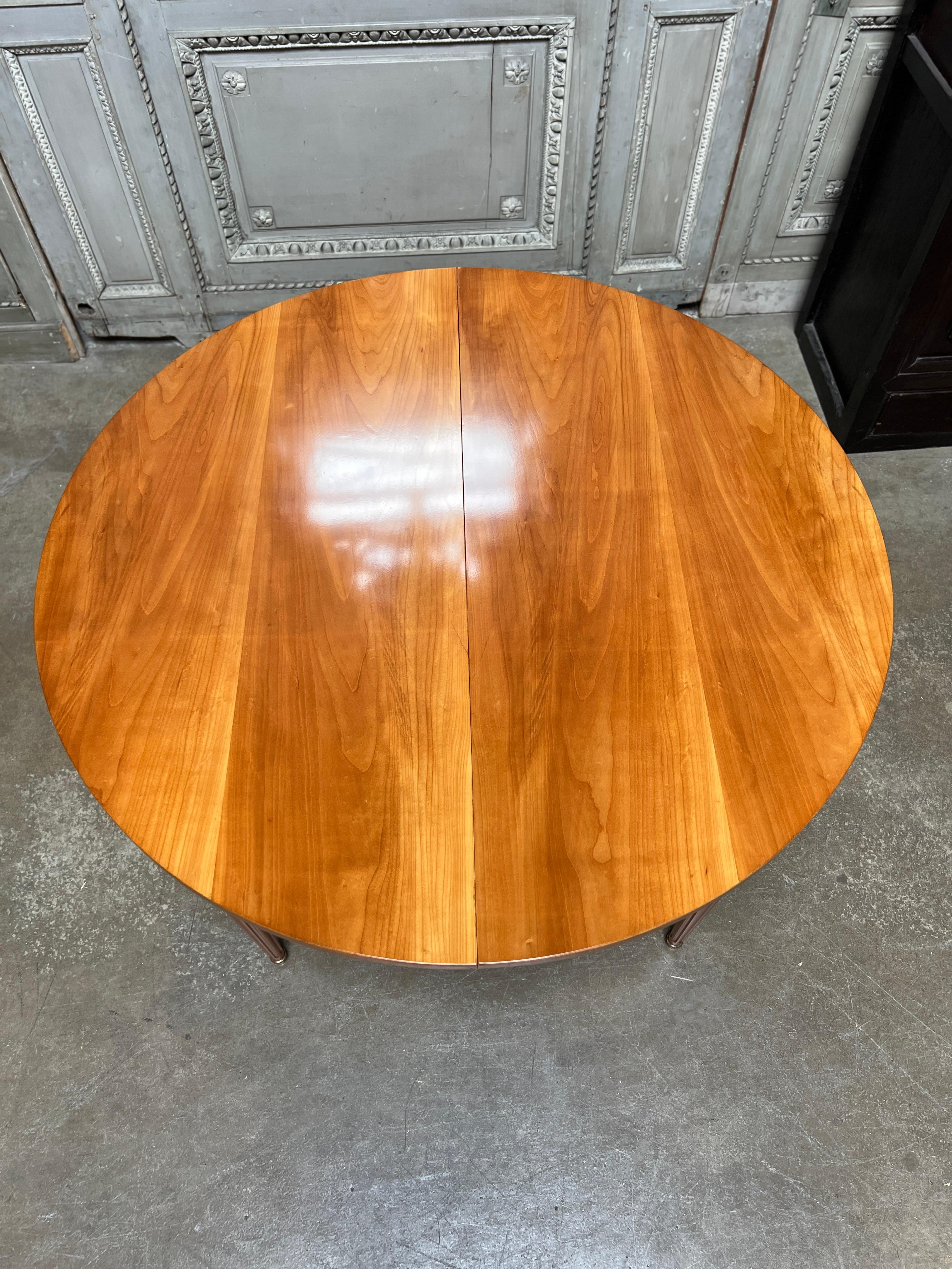 Bronze French Louis XVI Style Extension Cherrywood Dining Table