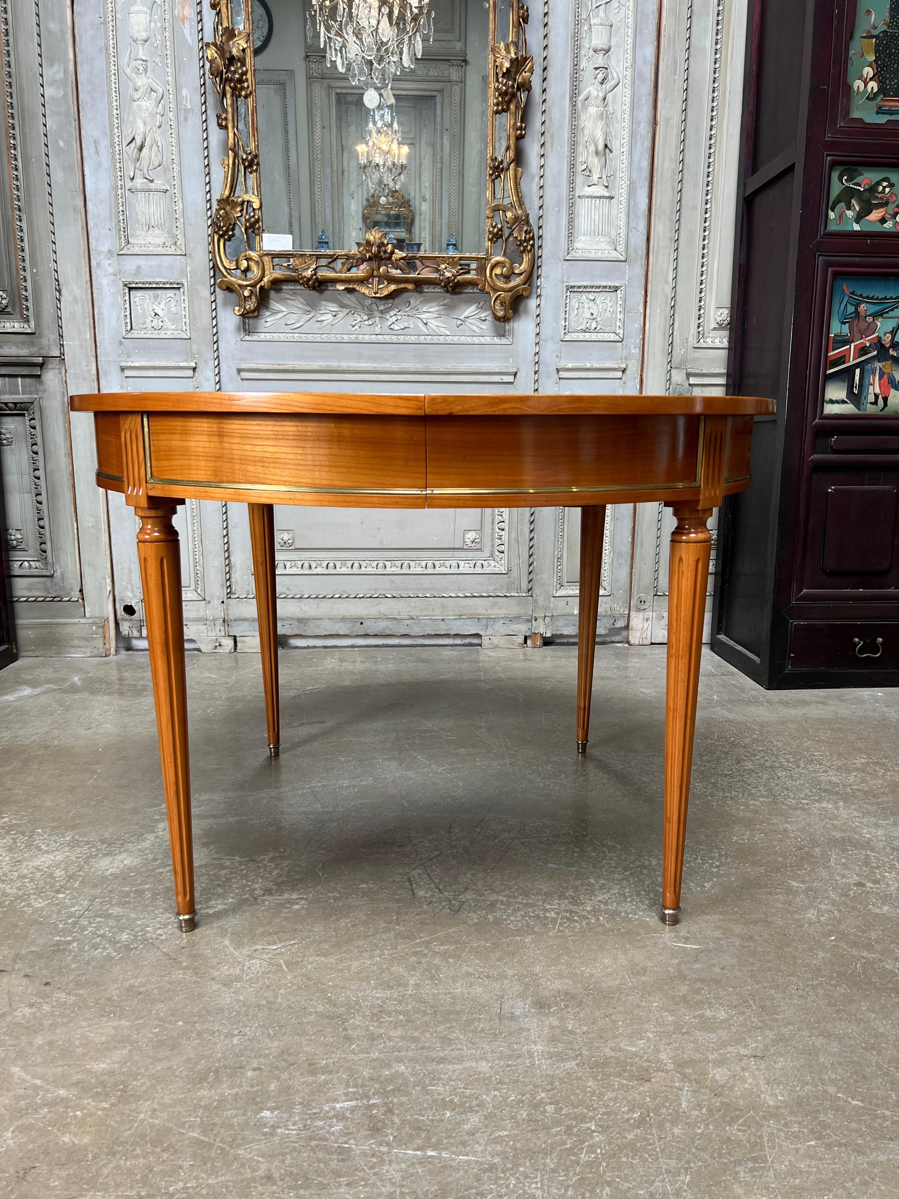 French Louis XVI Style Extension Cherrywood Dining Table 1