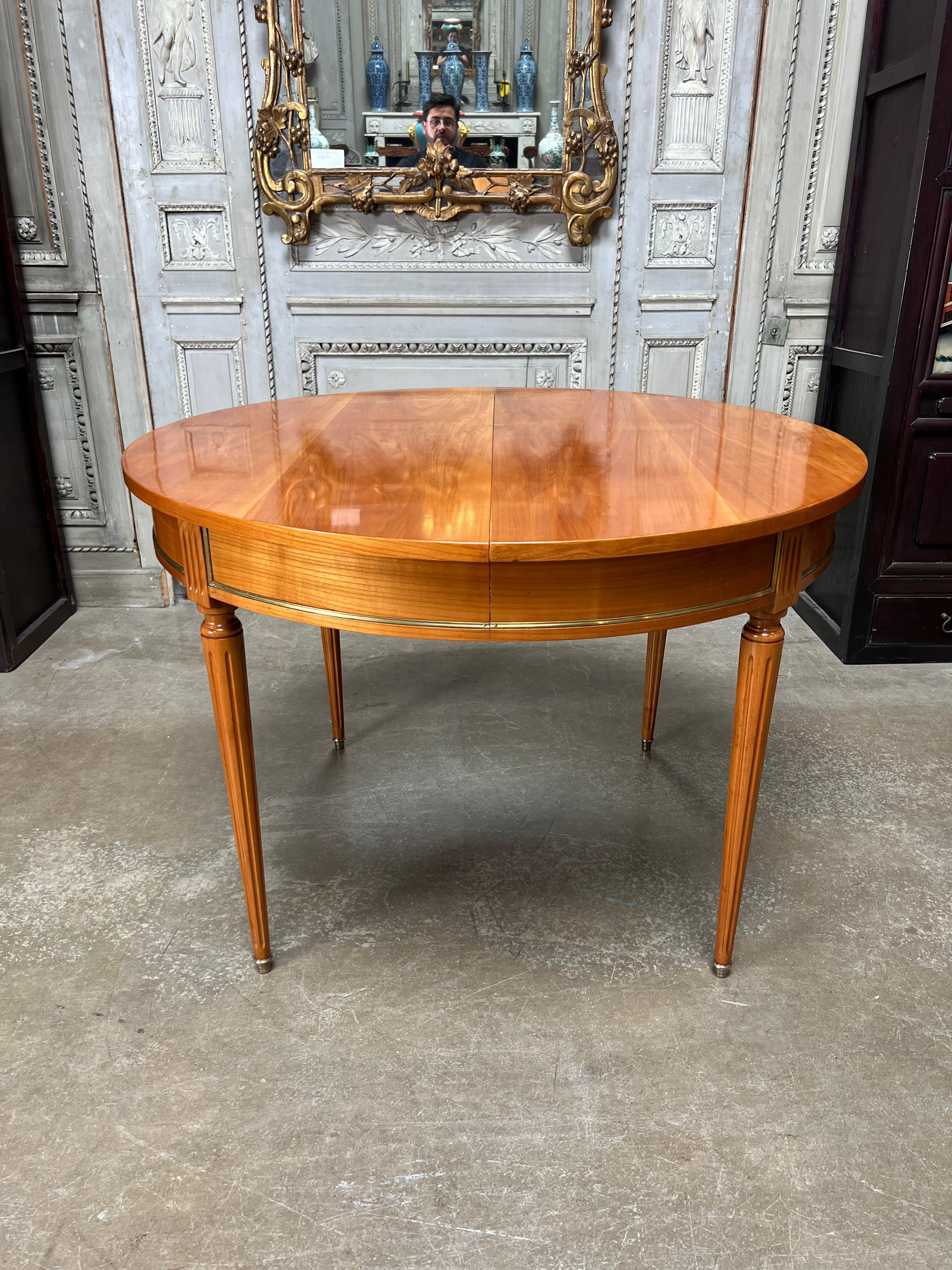 French Louis XVI Style Extension Cherrywood Dining Table 2