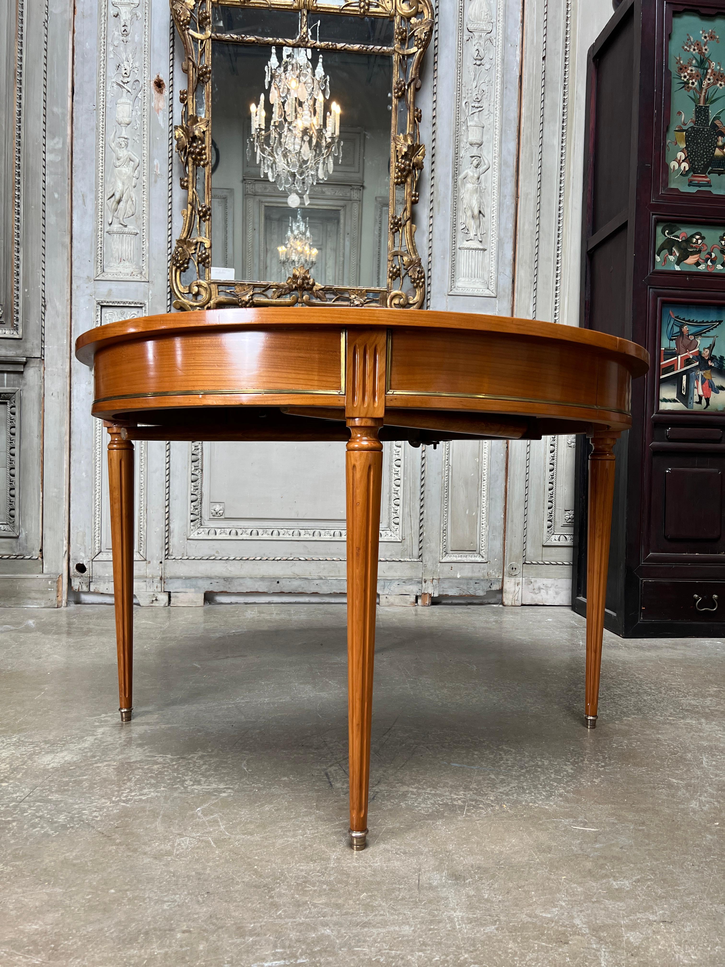 French Louis XVI Style Extension Cherrywood Dining Table 3