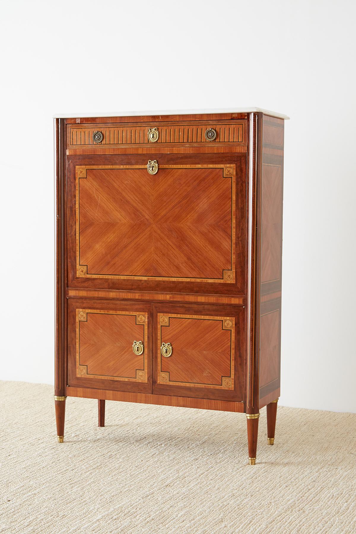 French Louis XVI Style Fall-Front Secretaire Abattant 6