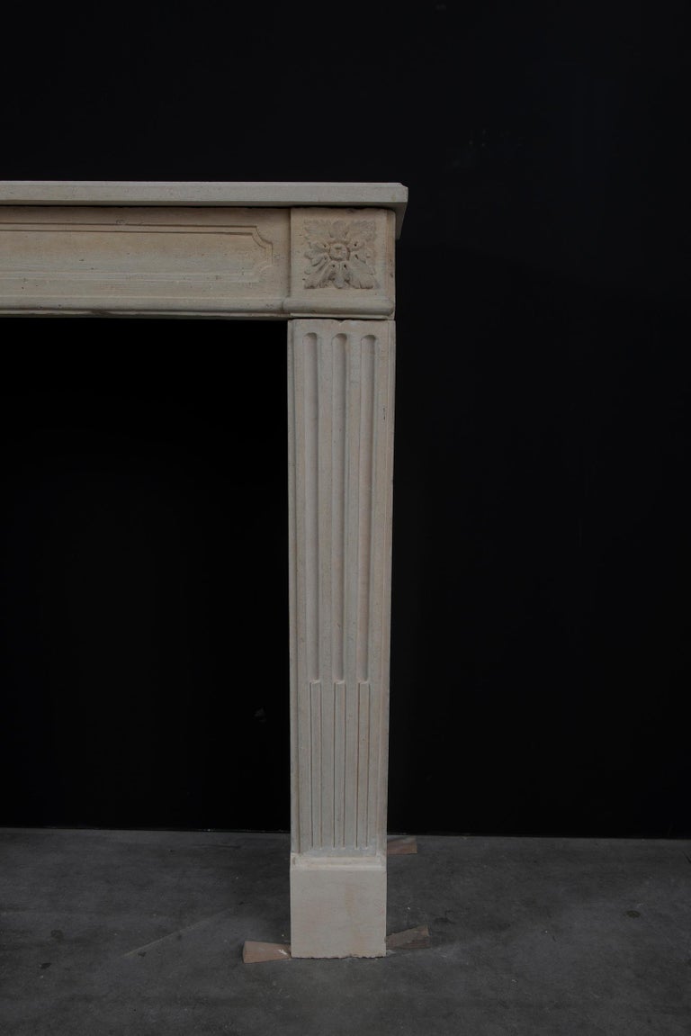 French Louis XVI Style Fireplace Mantel, 19th Century For Sale at 1stDibs