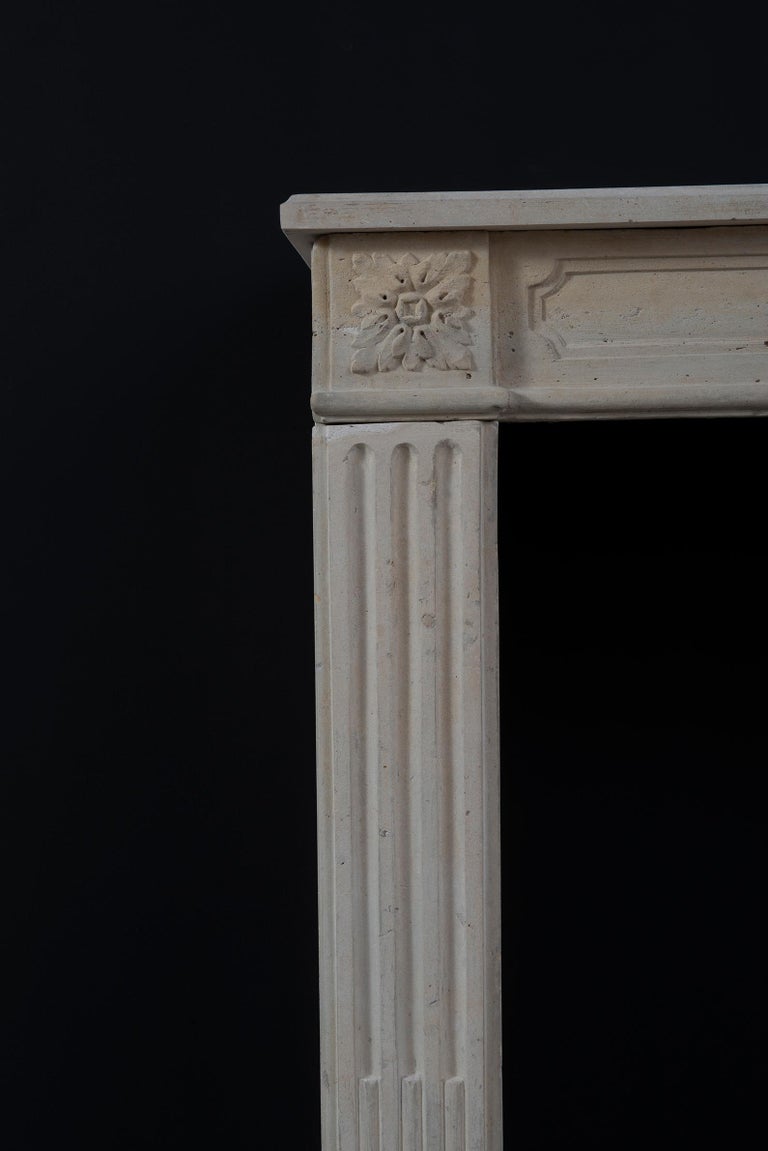 French Louis XVI Style Fireplace Mantel, 19th Century For Sale at 1stDibs
