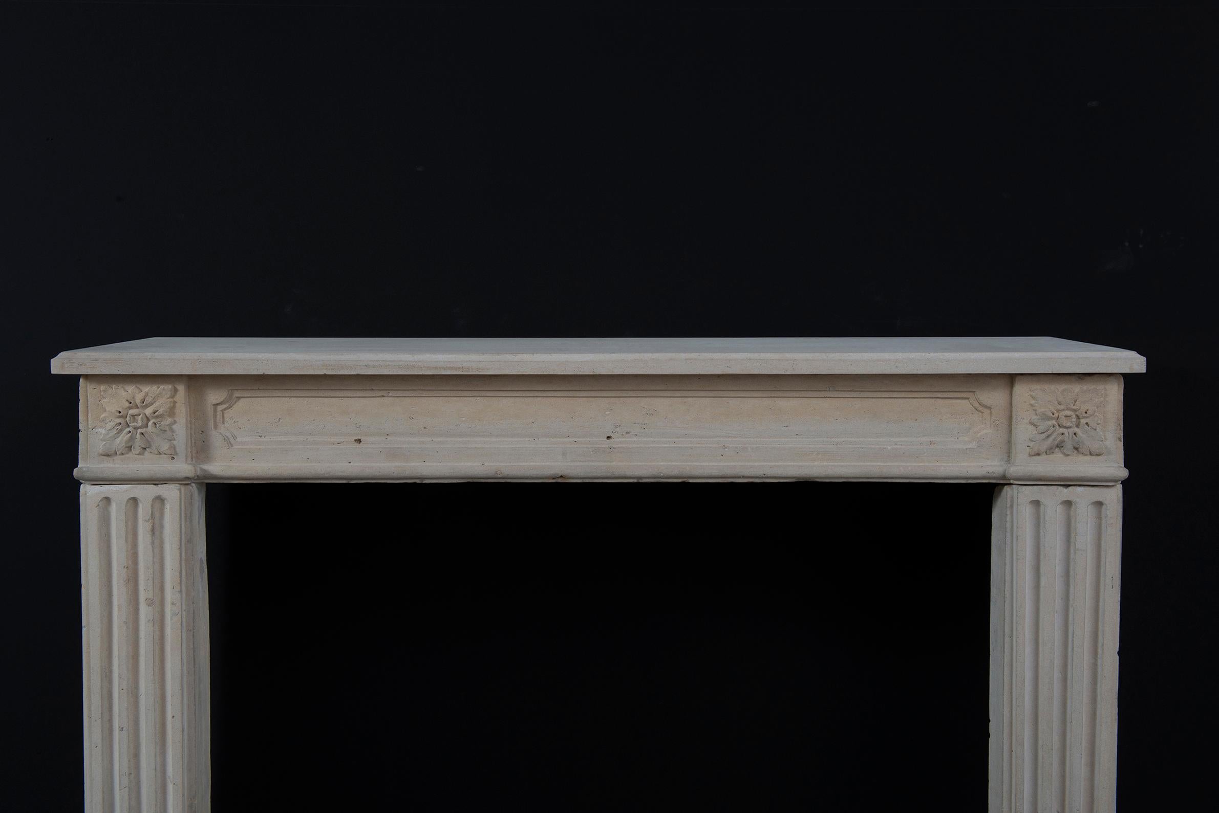 French Louis XVI Style Fireplace Mantel, 19th Century For Sale 10