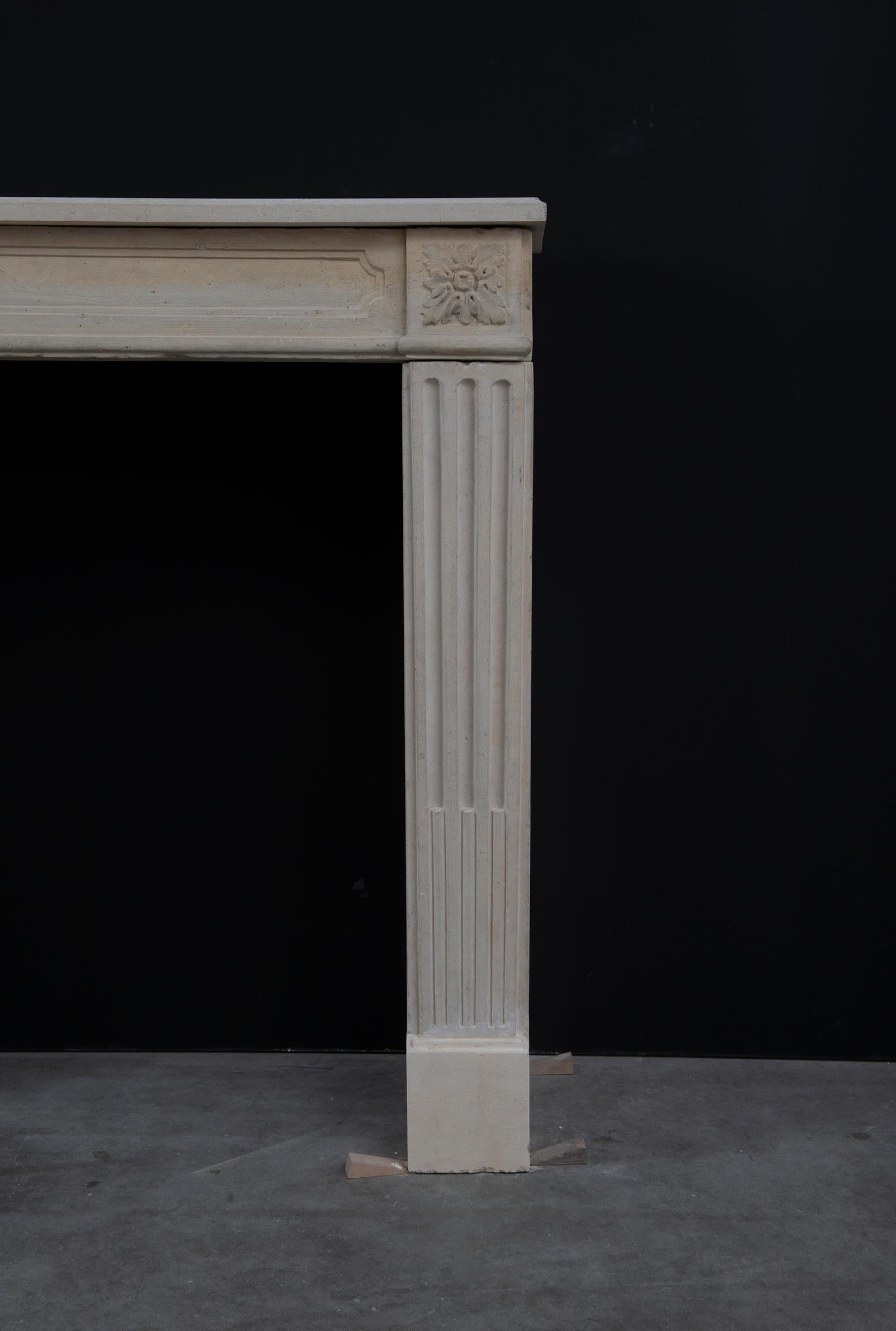 French Louis XVI Style Fireplace Mantel, 19th Century For Sale 11