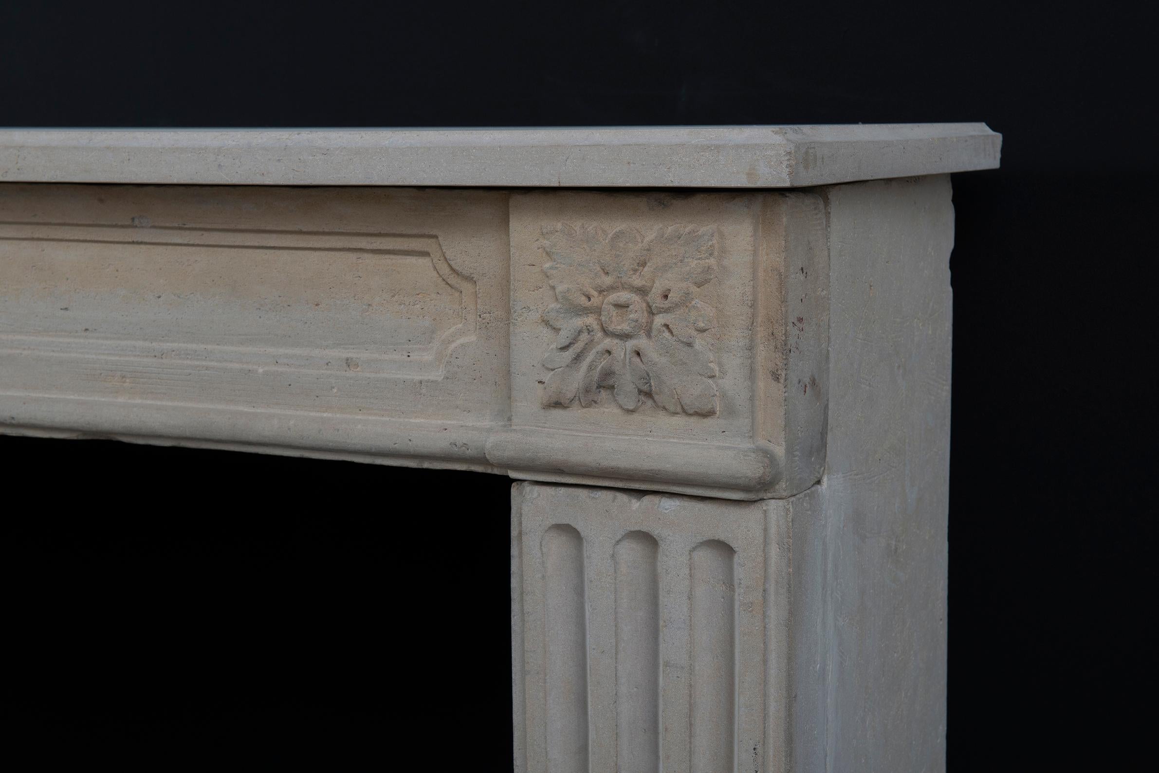 French Louis XVI Style Fireplace Mantel, 19th Century For Sale 12