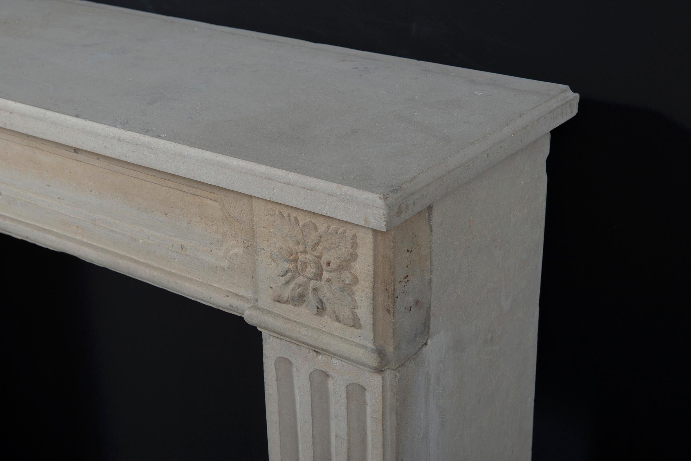 French Louis XVI Style Fireplace Mantel, 19th Century For Sale 2