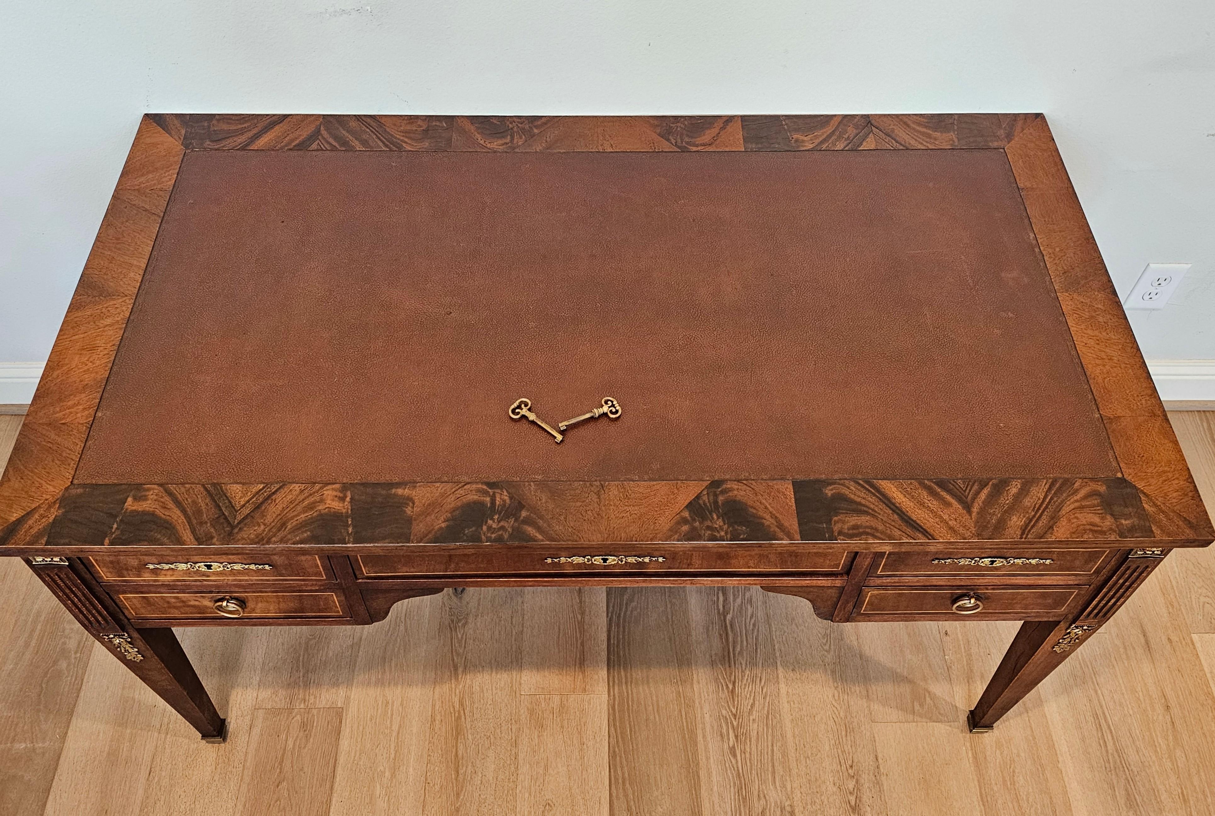 French Directoire Style Flame Mahogany Writing Desk 14