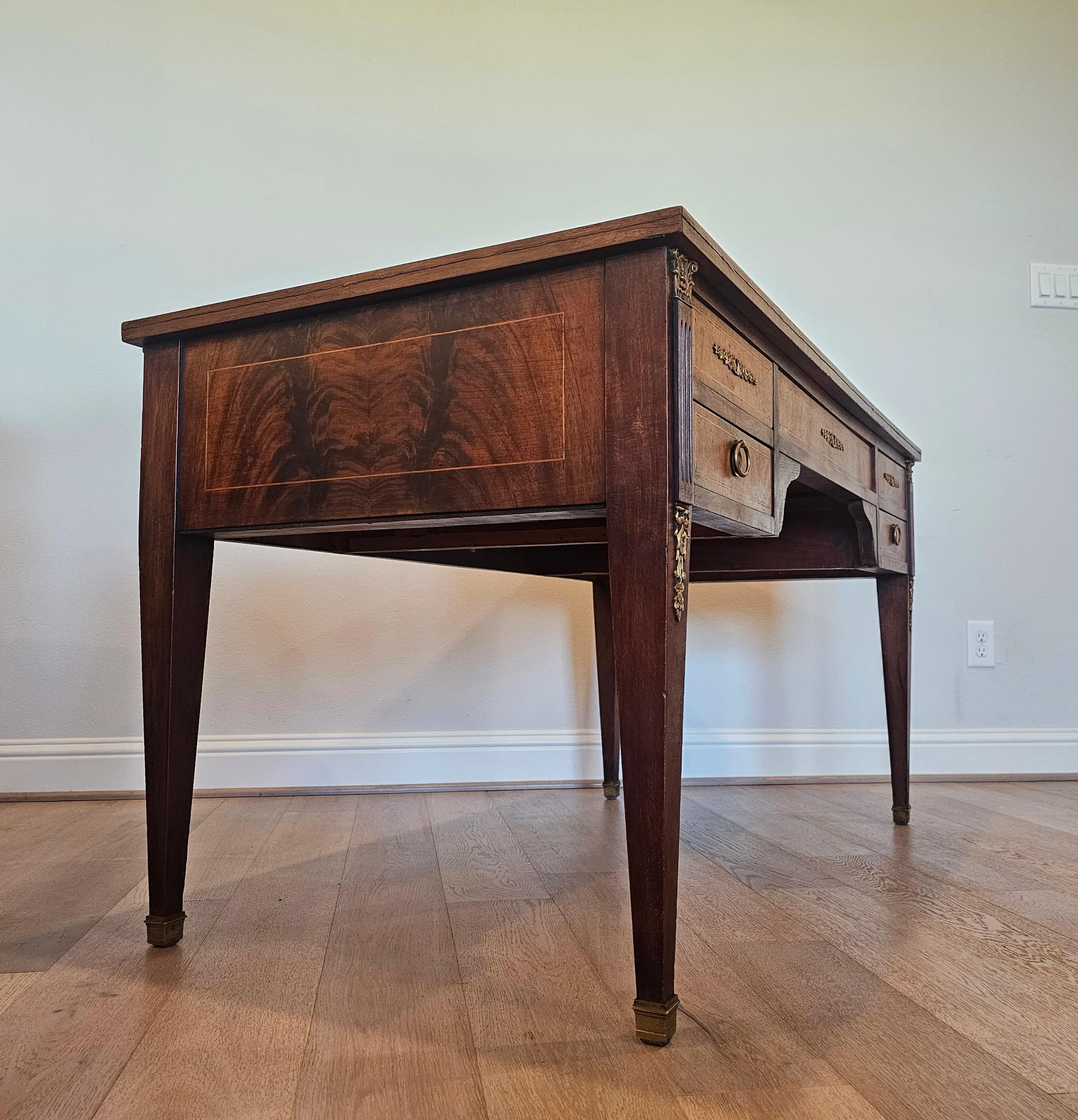 French Directoire Style Flame Mahogany Writing Desk 2