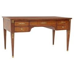 Vintage French Louis XVI Style Flame Mahogany Writing Desk 