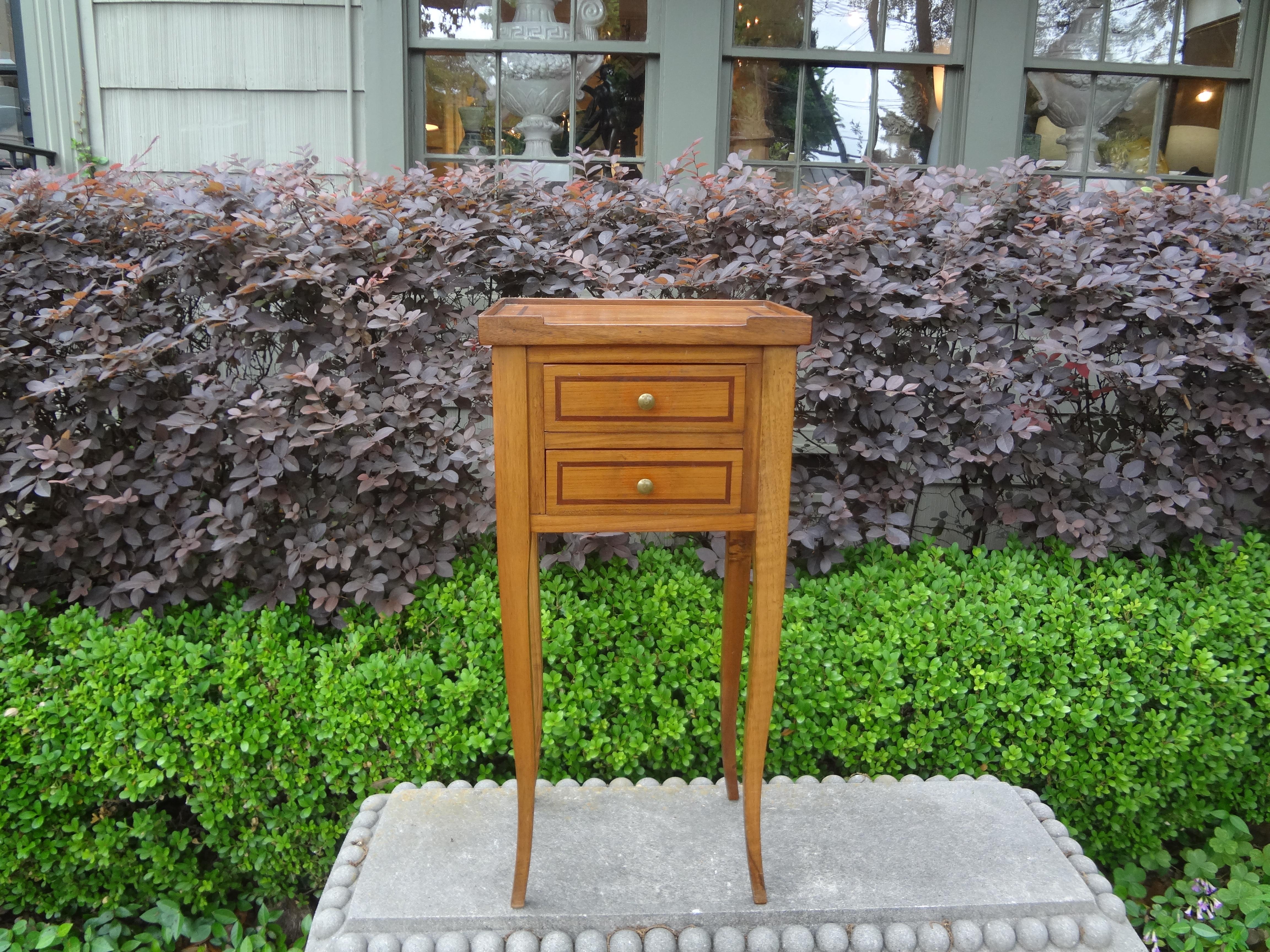 French Louis XVI Style Fruitwood Table or Nightstand 1