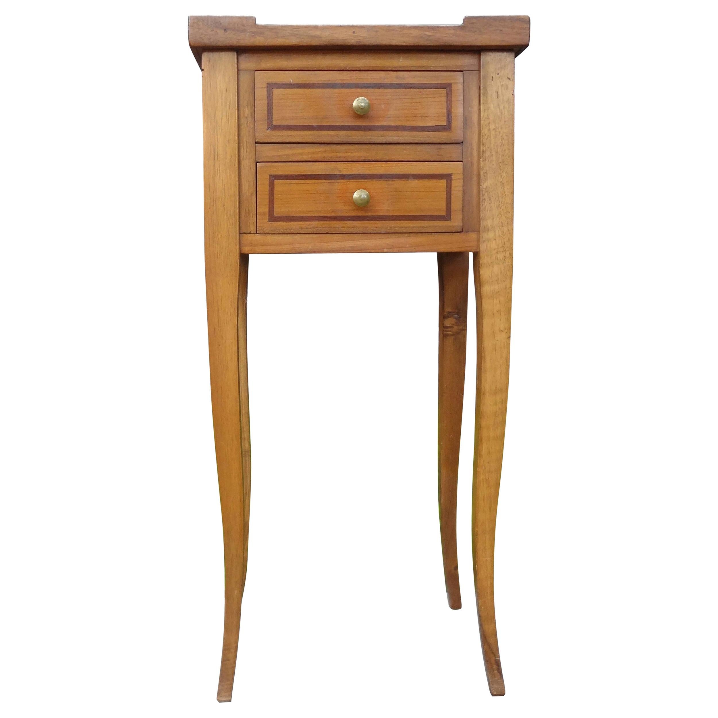 French Louis XVI Style Fruitwood Table or Nightstand