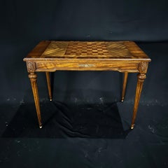 French Louis XVI Style Game Table with Reversible Top