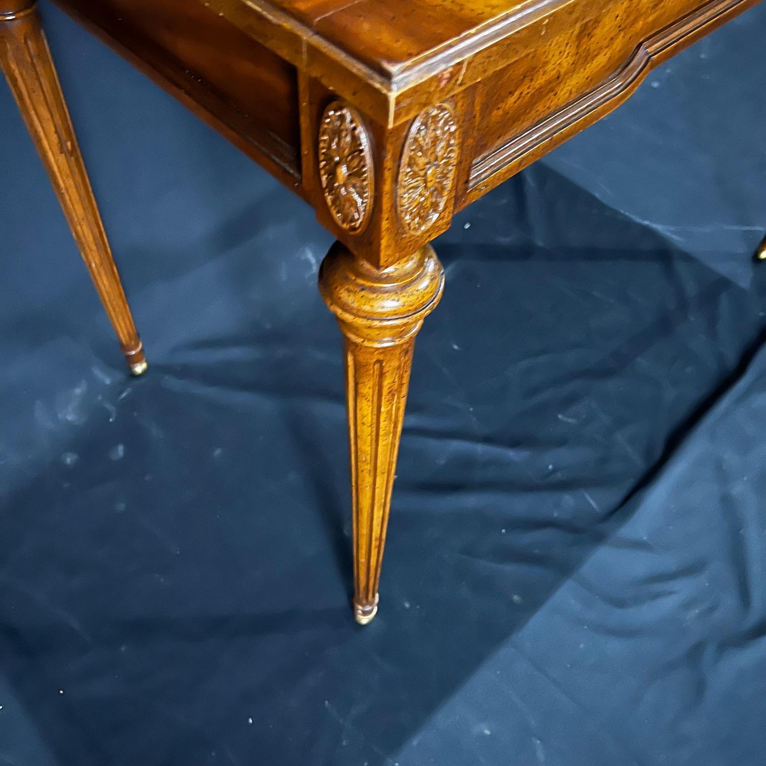 Walnut French Louis XVI Style Game Table with Reversible Top For Sale